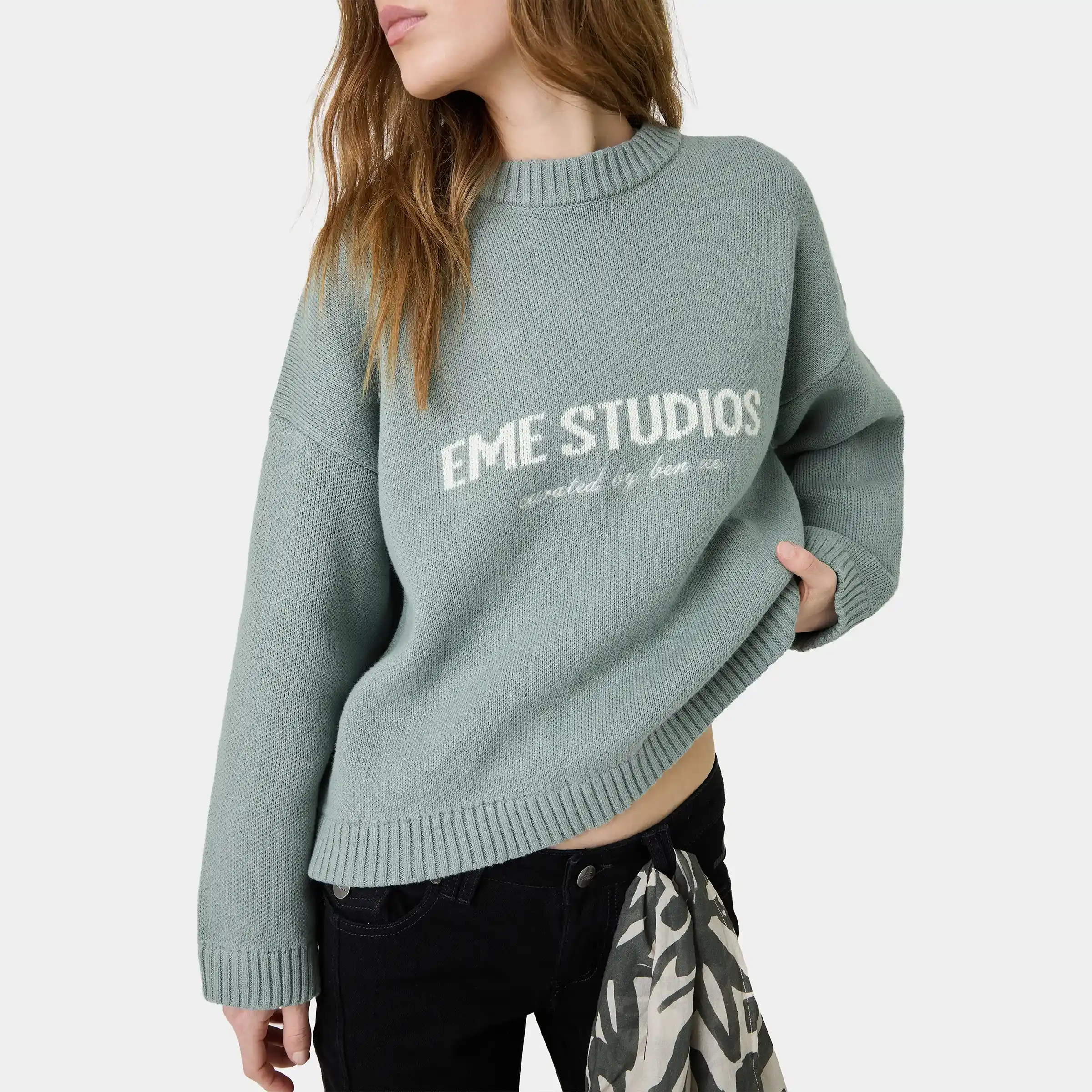 Master Aqua Green Knit Sweater