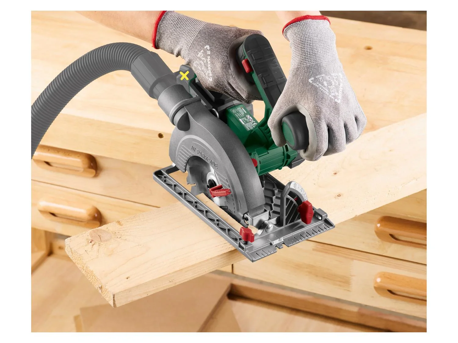 PARKSIDE Scie circulaire sans fil PHKSA 20-Li C4, 20 V