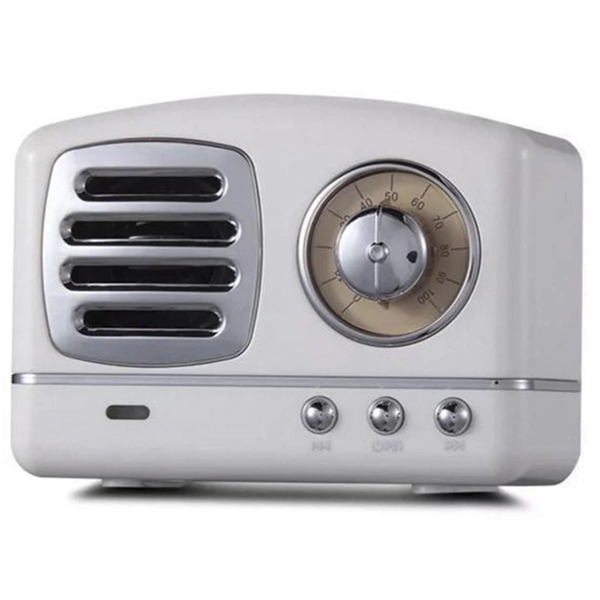 80s Style Retro Vintage Mini Bluetooth Speaker | Small and Easy to Carry White