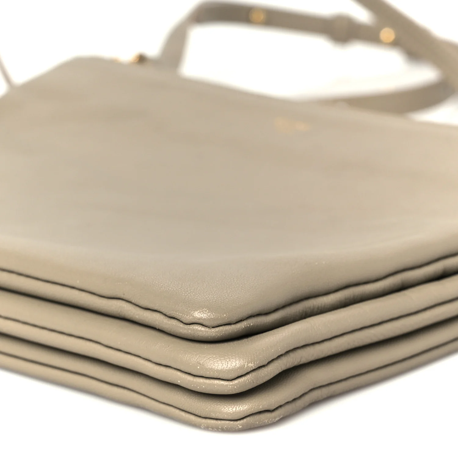 Lambskin Large Trio Crossbody Bag Beige