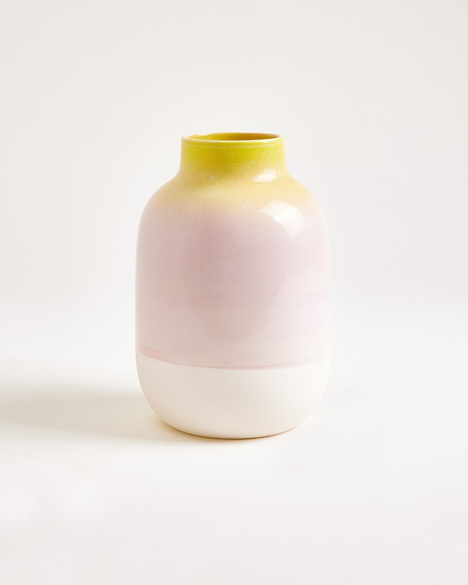 NUNO - VASE M SPECKLED YELLOW PINK