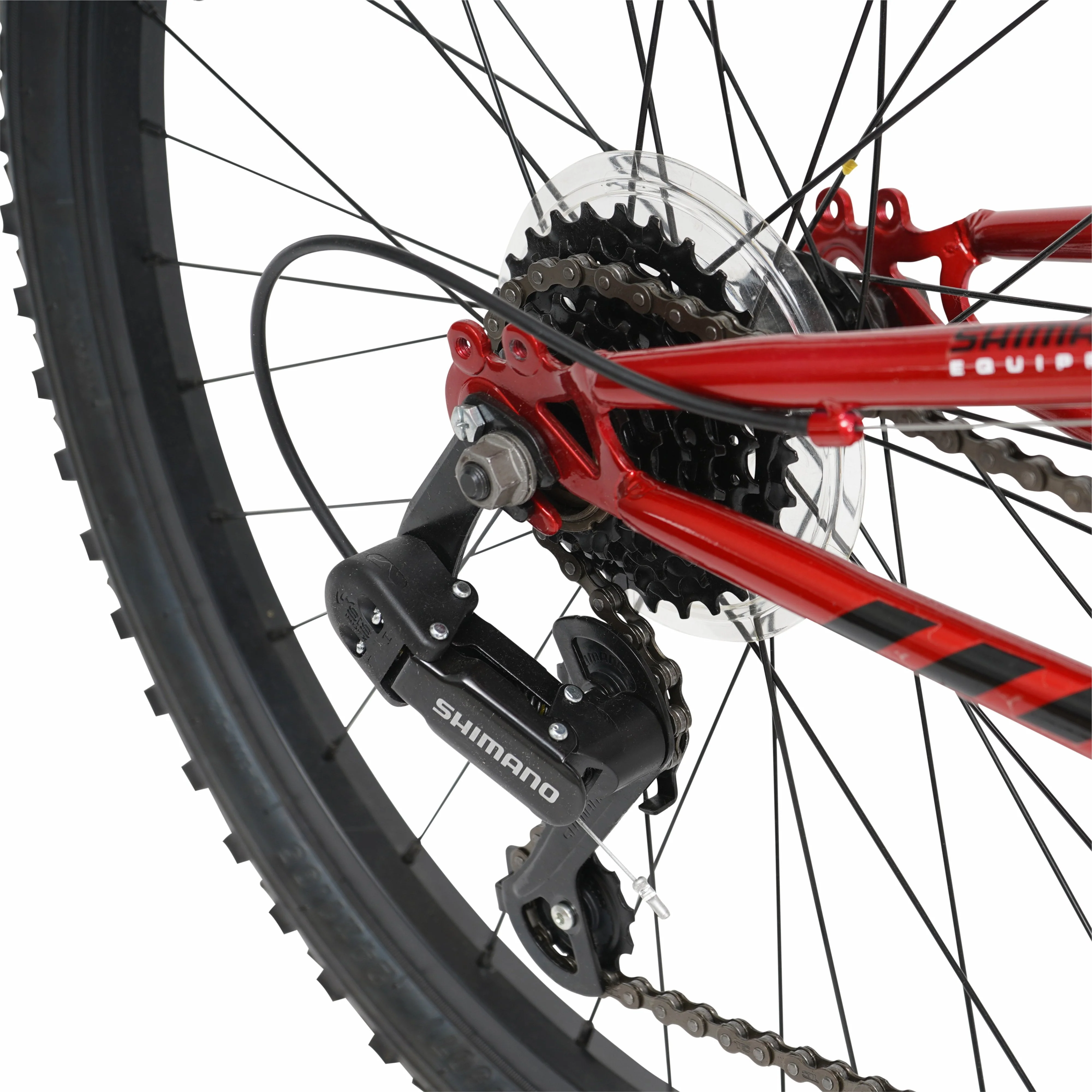 Hyper Bicycle 24" Shocker Mountain Bike, Kids, Red and Black Image 7
