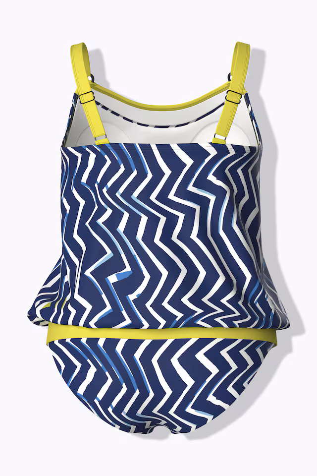 Zigzag Print Two Piece Tankini Set