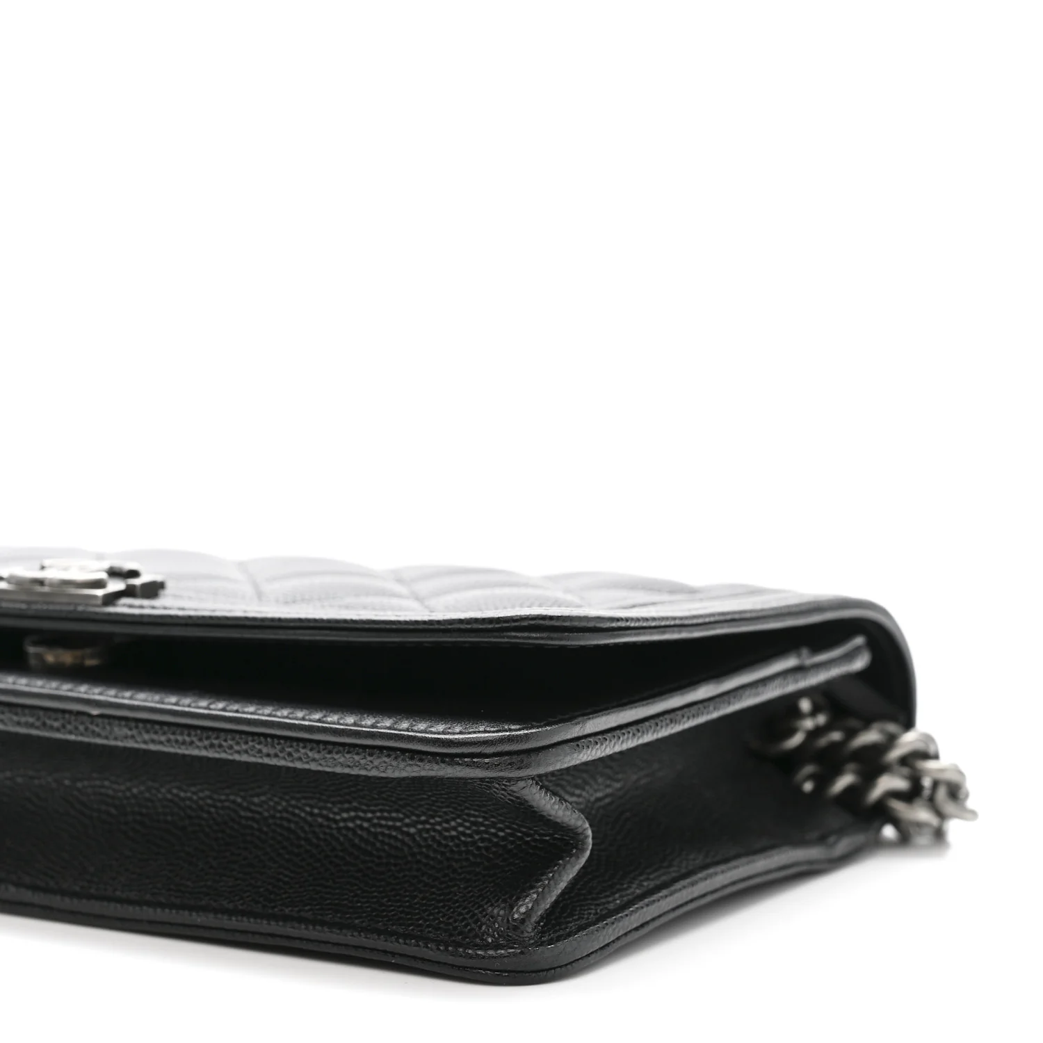 Caviar Quilted Boy Wallet On Chain WOC Black