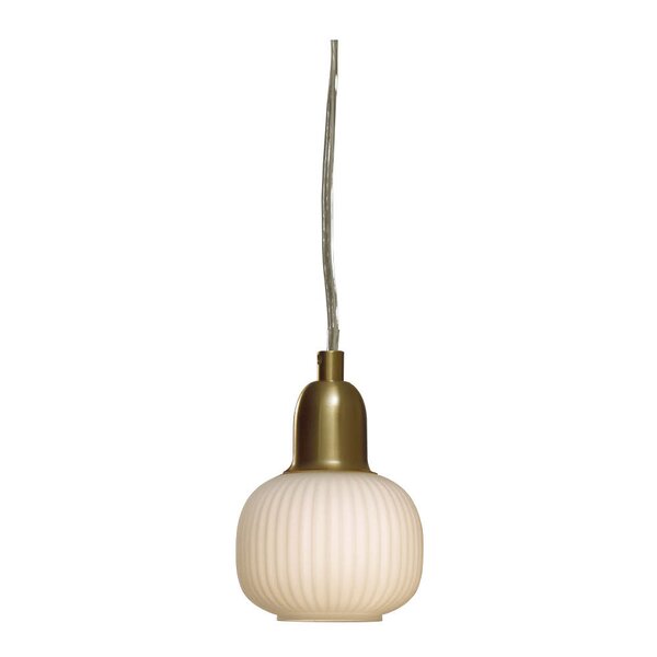 Elin vinduspendel 10 cm matt messing/hvit