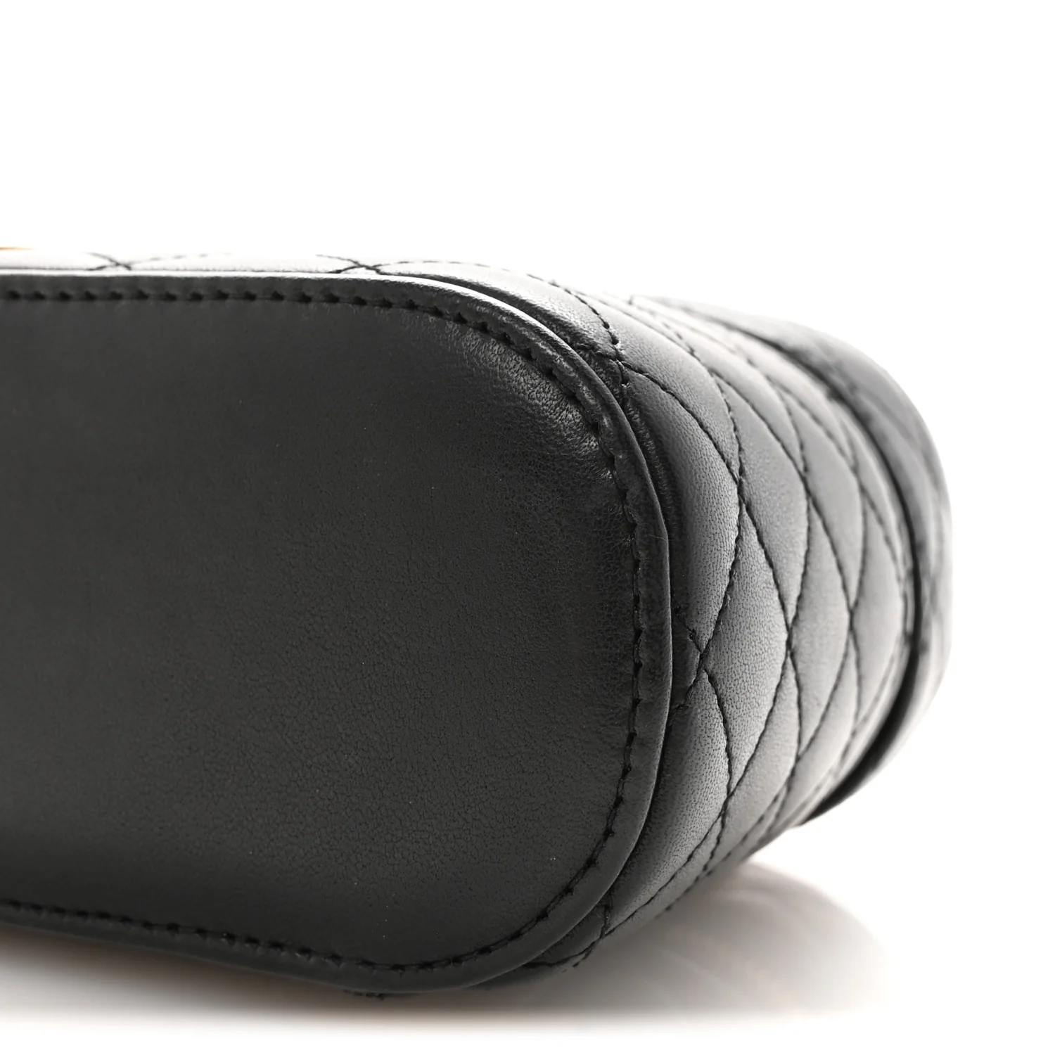 Lambskin Quilted Mini Gaby Vanity Case Black