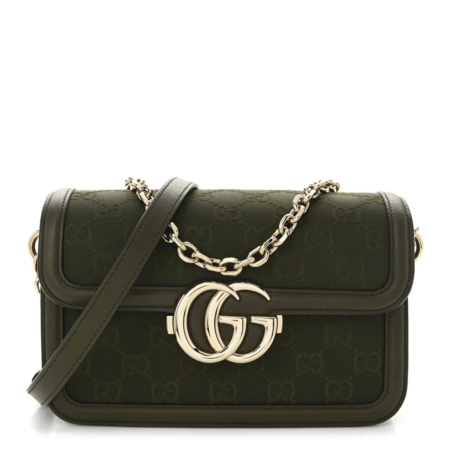 Monogram Small Gucci Go Shoulder Bag Luscious Green