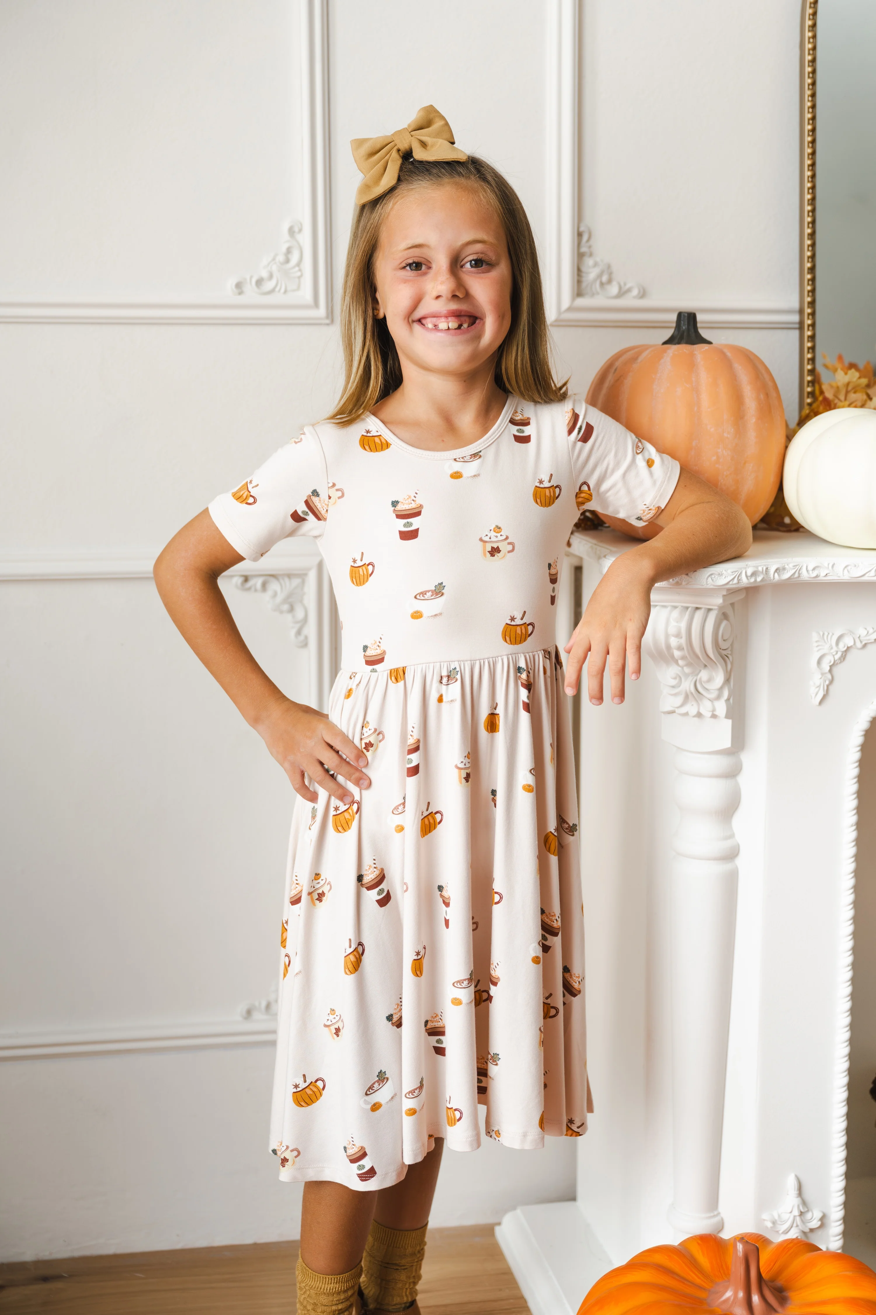 Twirl Dress in Pumpkin Spice Latte