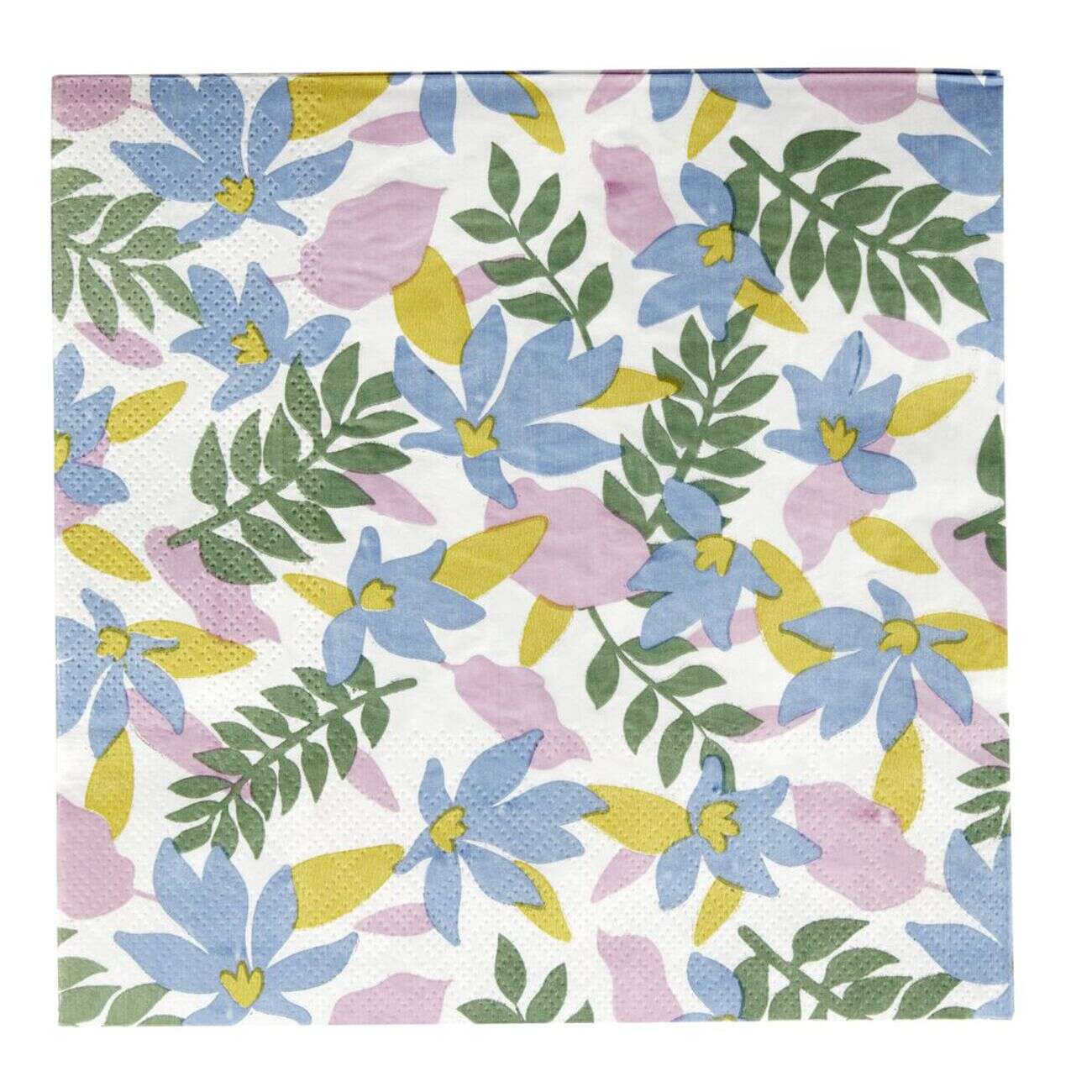 Serviettes papier x20 motif fleuri 33x33cm (2 modèles)