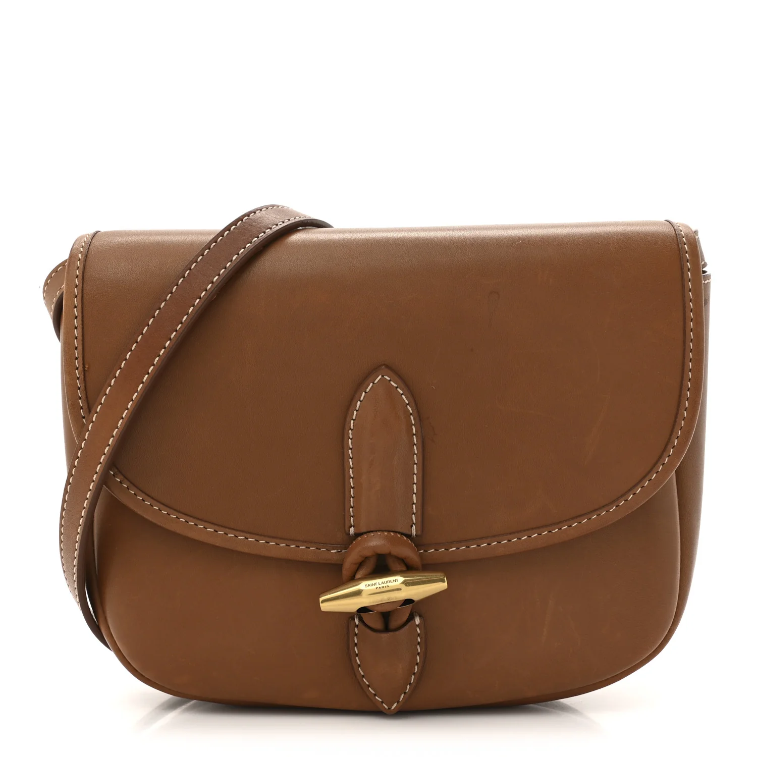 Vegetable Tanned Calfskin Le Caban Satchel Bag Brick