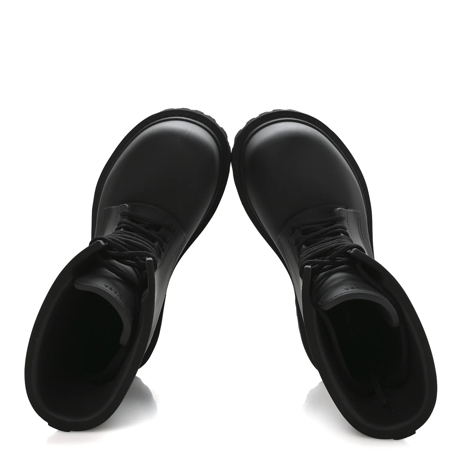 Rubber Mens Steroid Lace Up Boots 41 Black