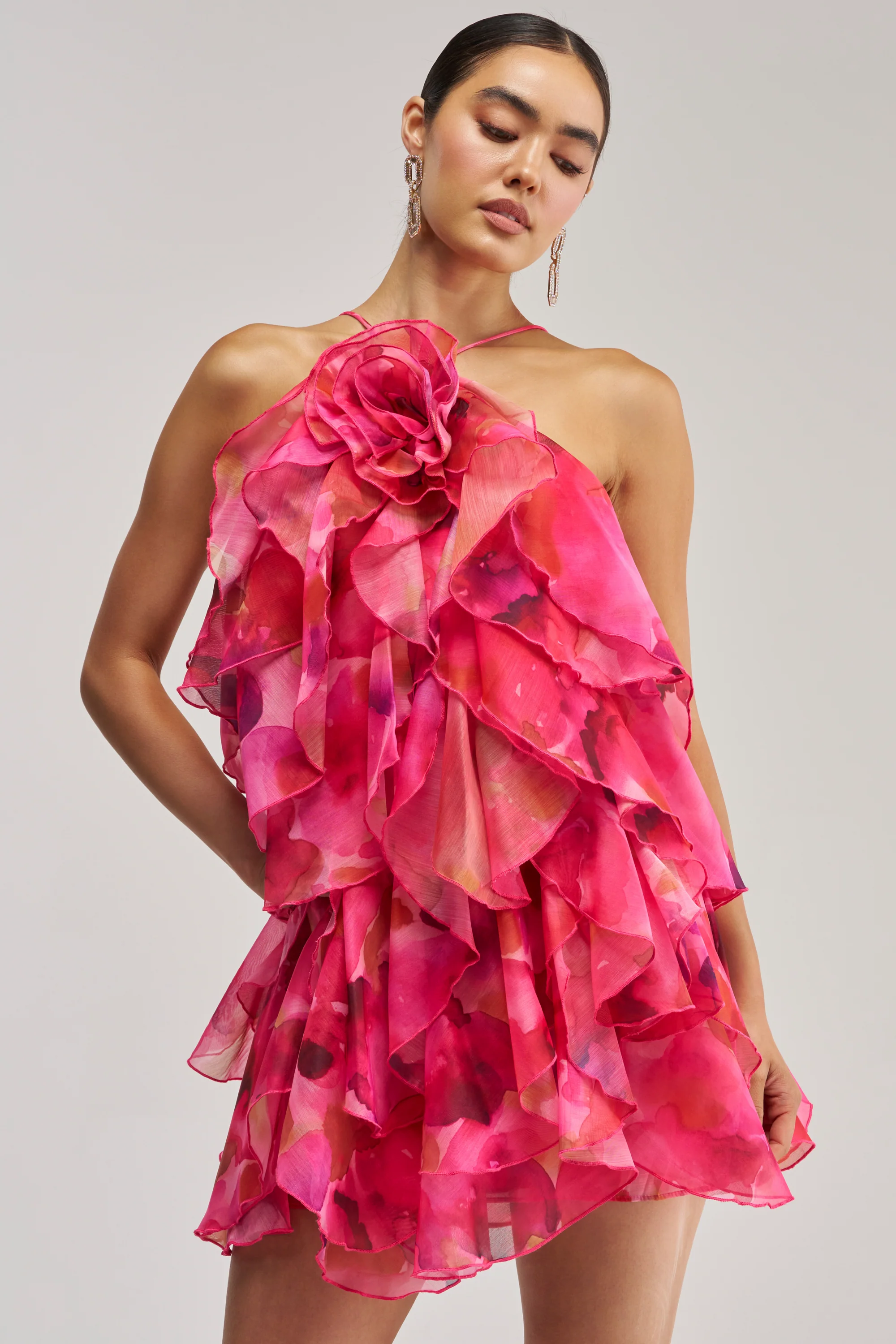 I AM THE PARTY MINI DRESS IN POP PINK - Akira Store
