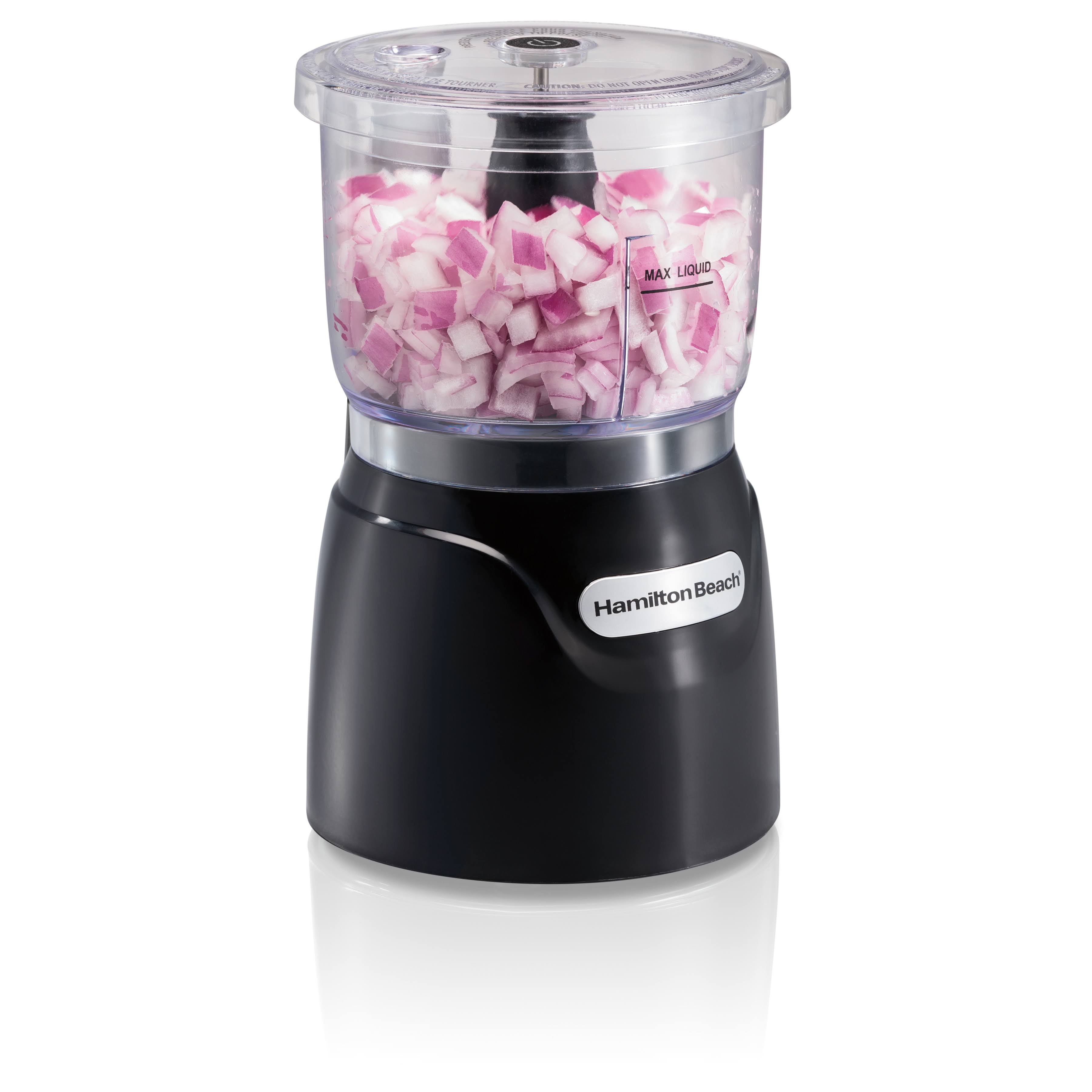 Hamilton Beach Stack & Press 3-Cup Food Chopper - Black