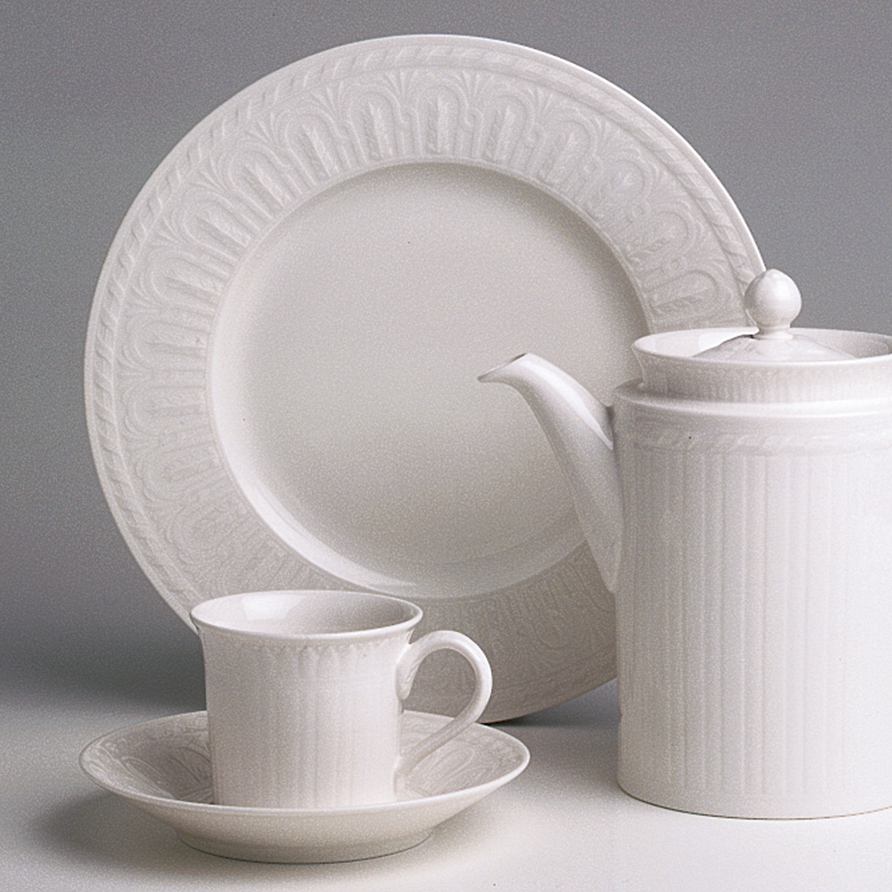 Cellini Coffee cup saucer - White, 6.2'', Premium Porcelain