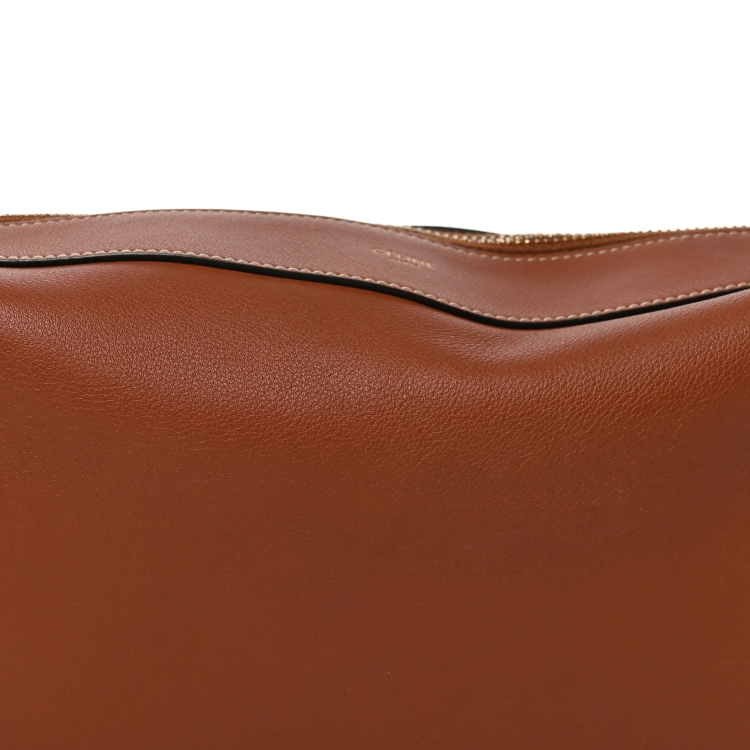 Supple Calfskin Medium Romy Shoulder Bag Tan