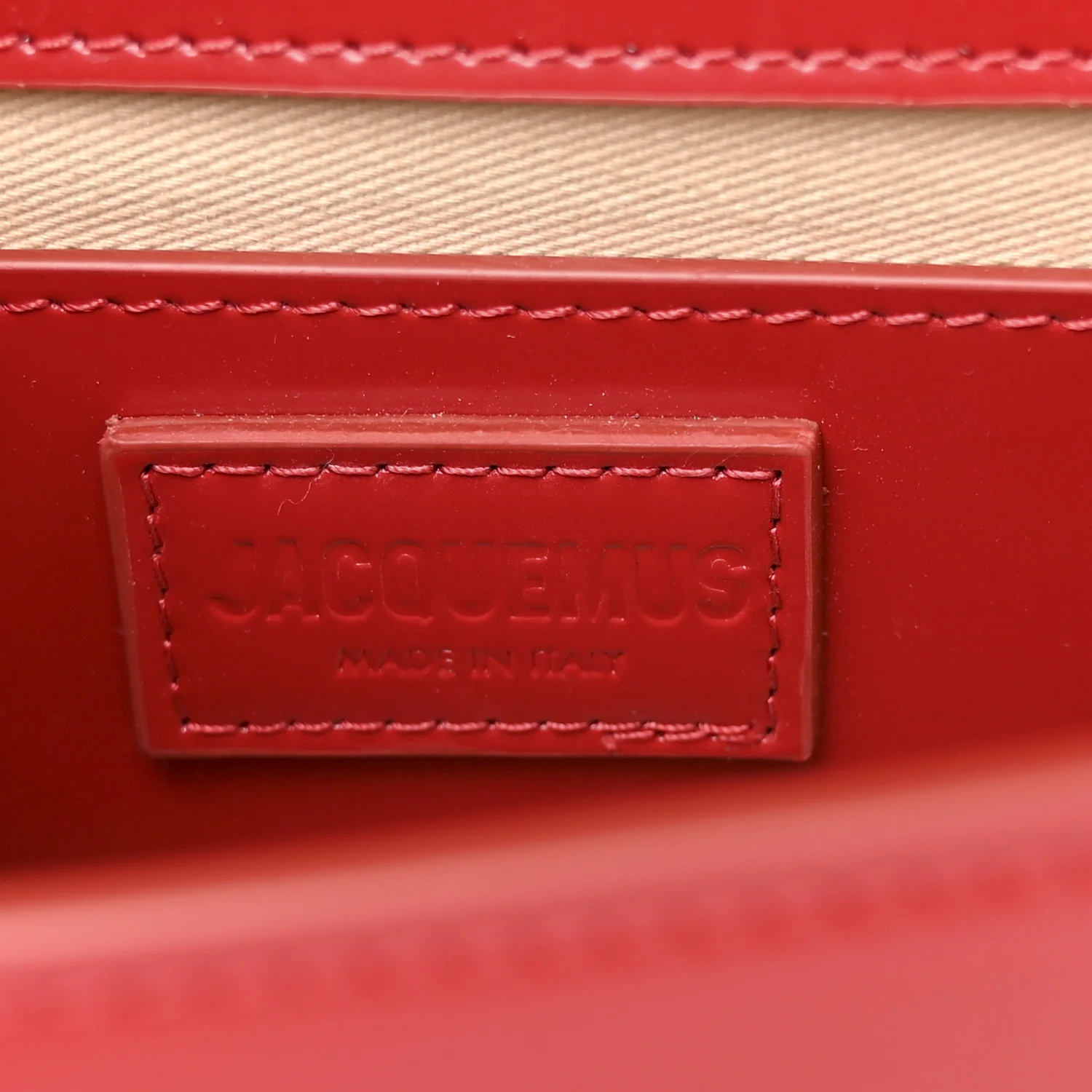 Glazed Calfskin Le Grand Bambino Red