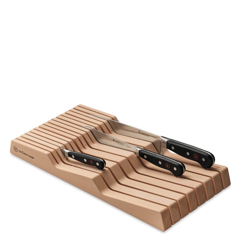 Skuffeinnsats for 15 kniver 22,5x43 cm agnbøk
