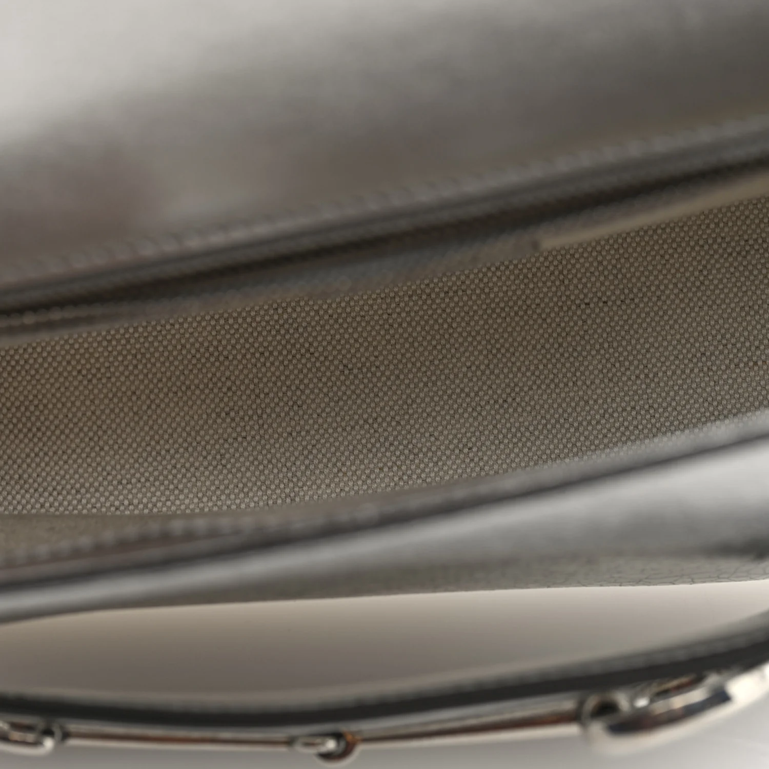 Metallic Demetra Small Horsebit 1955 Asymmetric Shoulder Bag Silver
