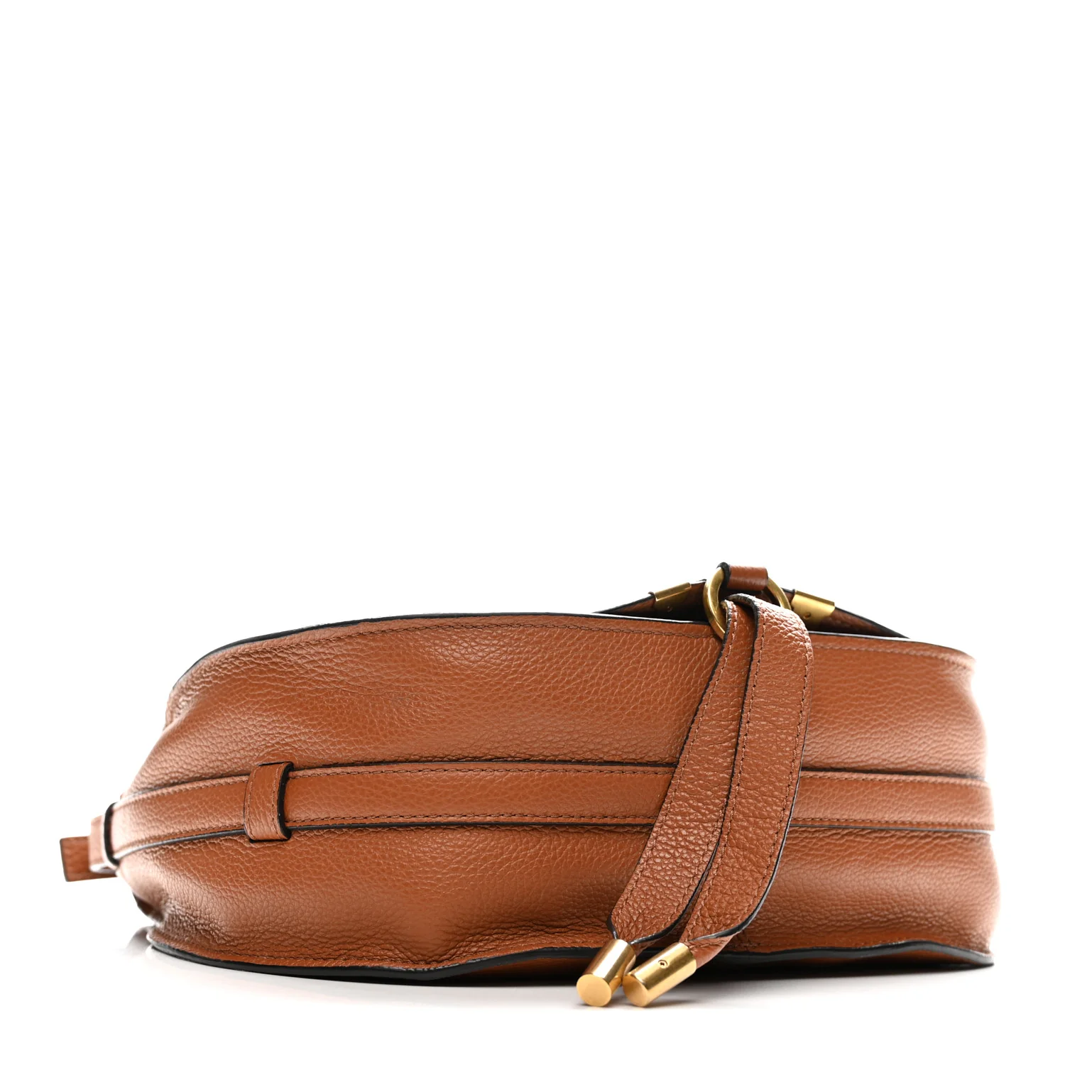 Calfskin Medium Marcie Round Crossbody Bag Tan