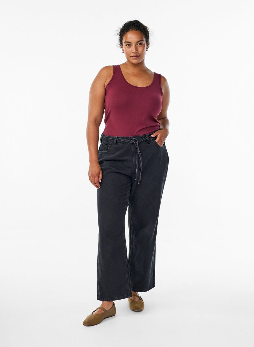 Zizzi Solid color basic top in cotton
