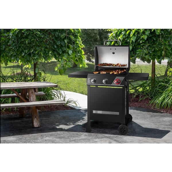 3-Burner Propane Gas Grill in Matte Black with TriVantage Multi-Functional Cooking System - Image 2