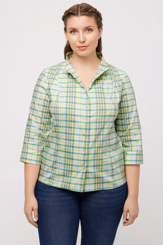 Country Style Plaid Blouse