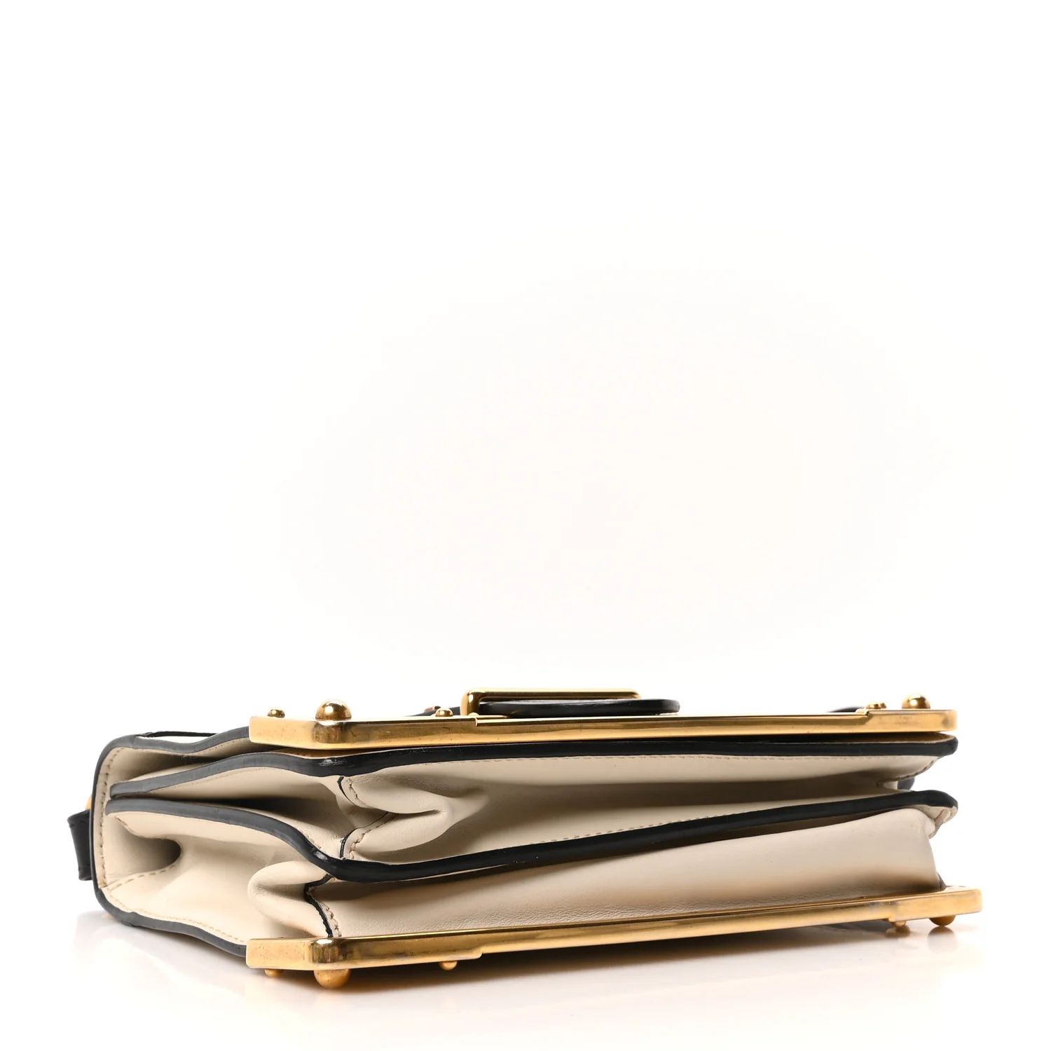 City Calf Saffiano Cahier Bag Talco Black