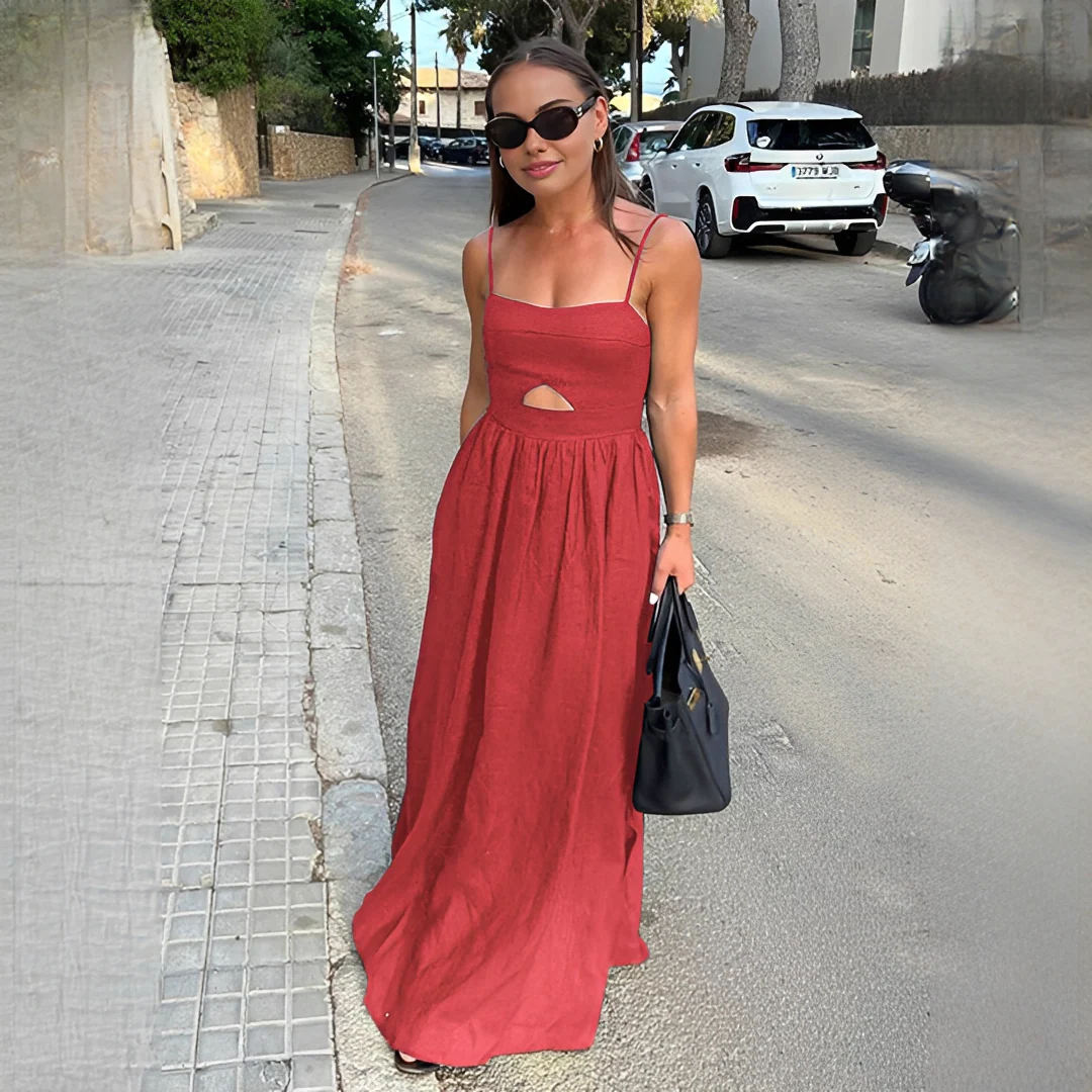 Meadel - Robe longue chic sans manches