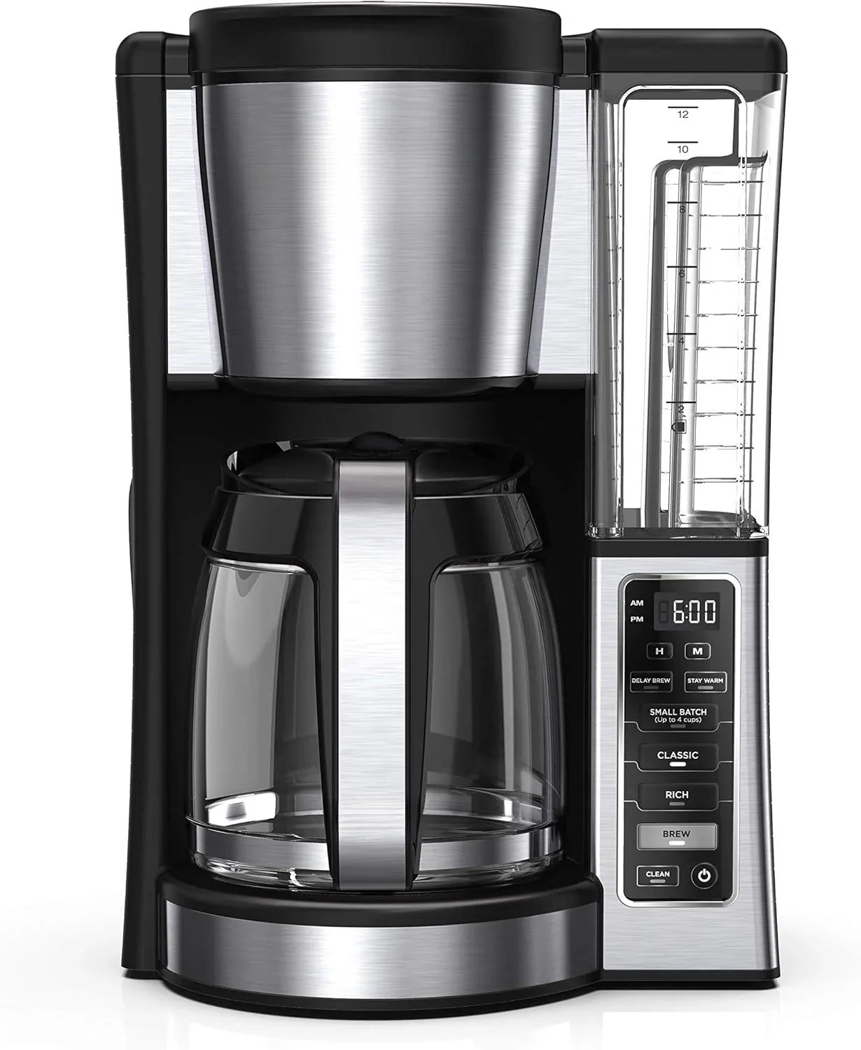 12-CUP Programmable Coffee Brewer, 2 Brew Styles, Adjustable Warm Plate, 60OZ Water Reservoir, Delay Brew - Black/stainless Steel