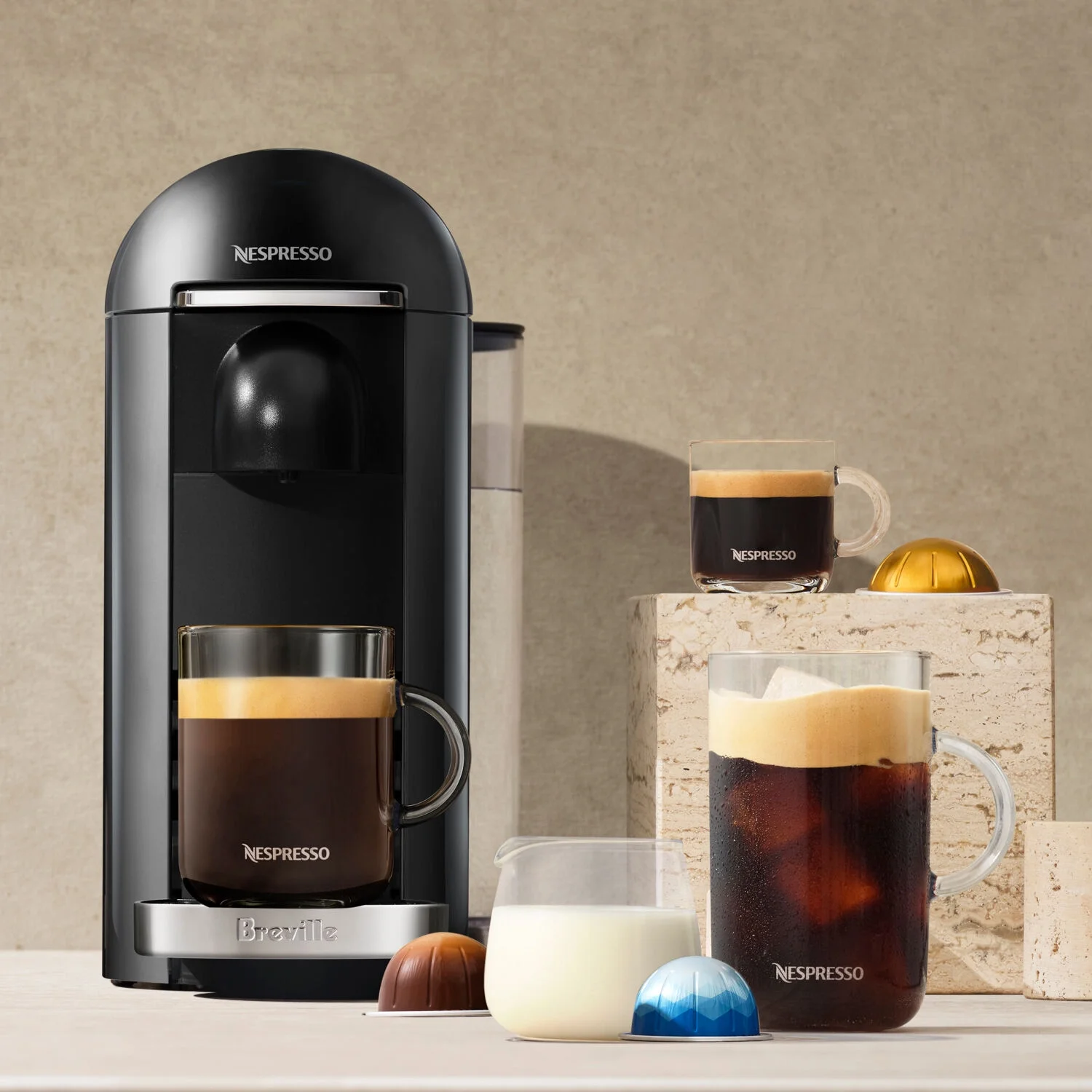 New VertuoPlus Deluxe Coffee and Espresso Single-Serve Machine in Piano Black(Black) - Image 8
