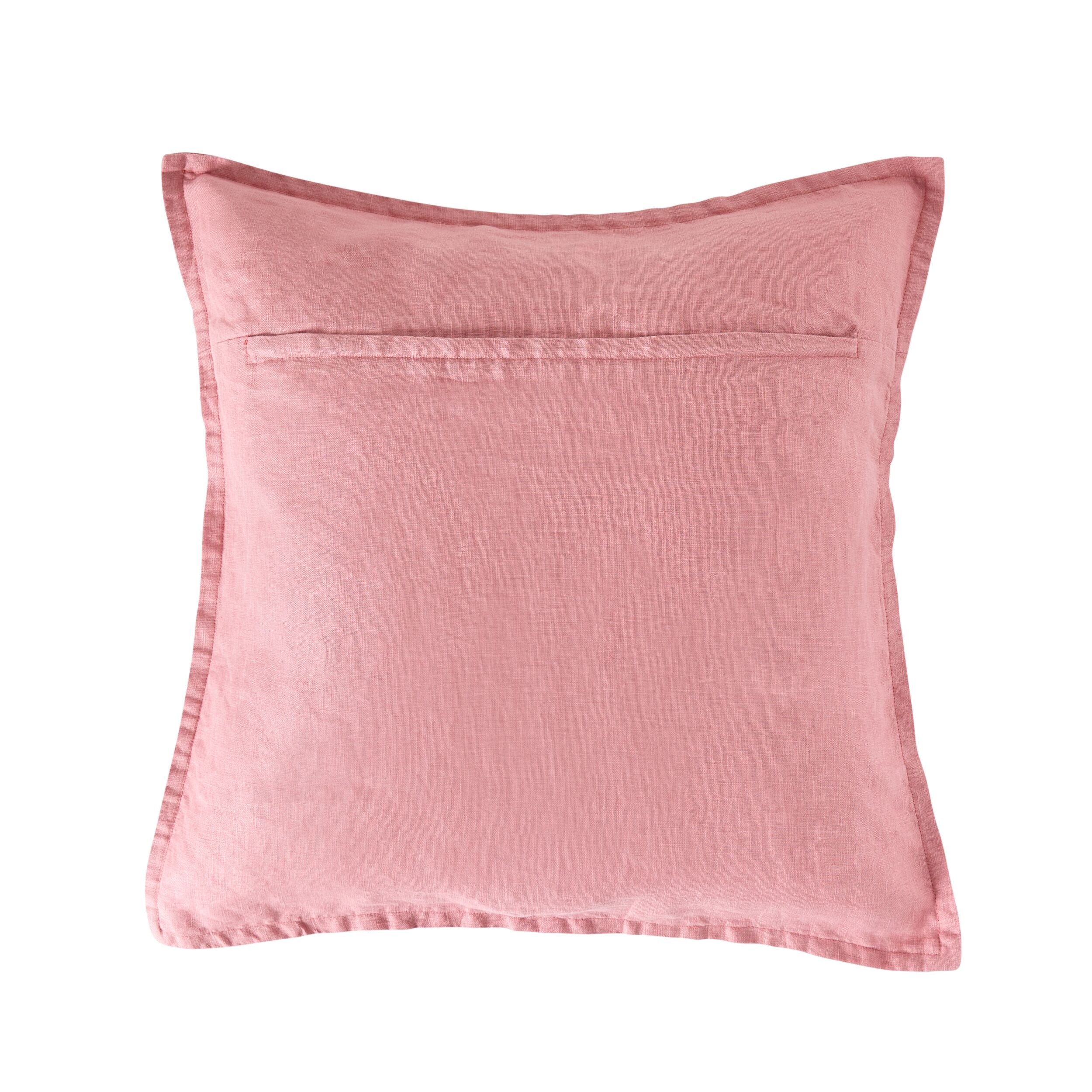 Hamptons French Linen Cushion Rose 50x50cm