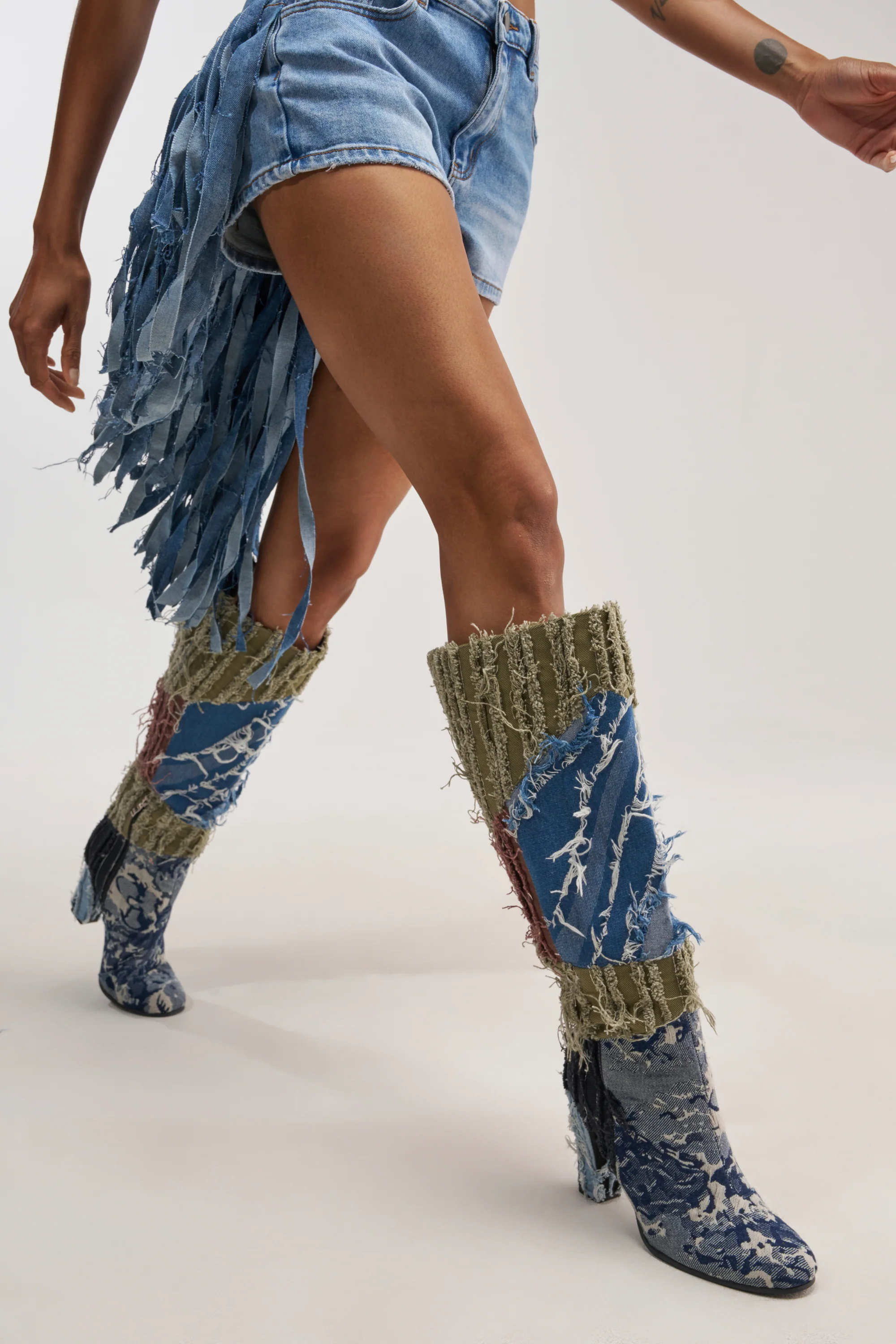 AZALEA WANG MARGEE MULTI CHUNKY KNEE HIGH BOOT - Akira Store