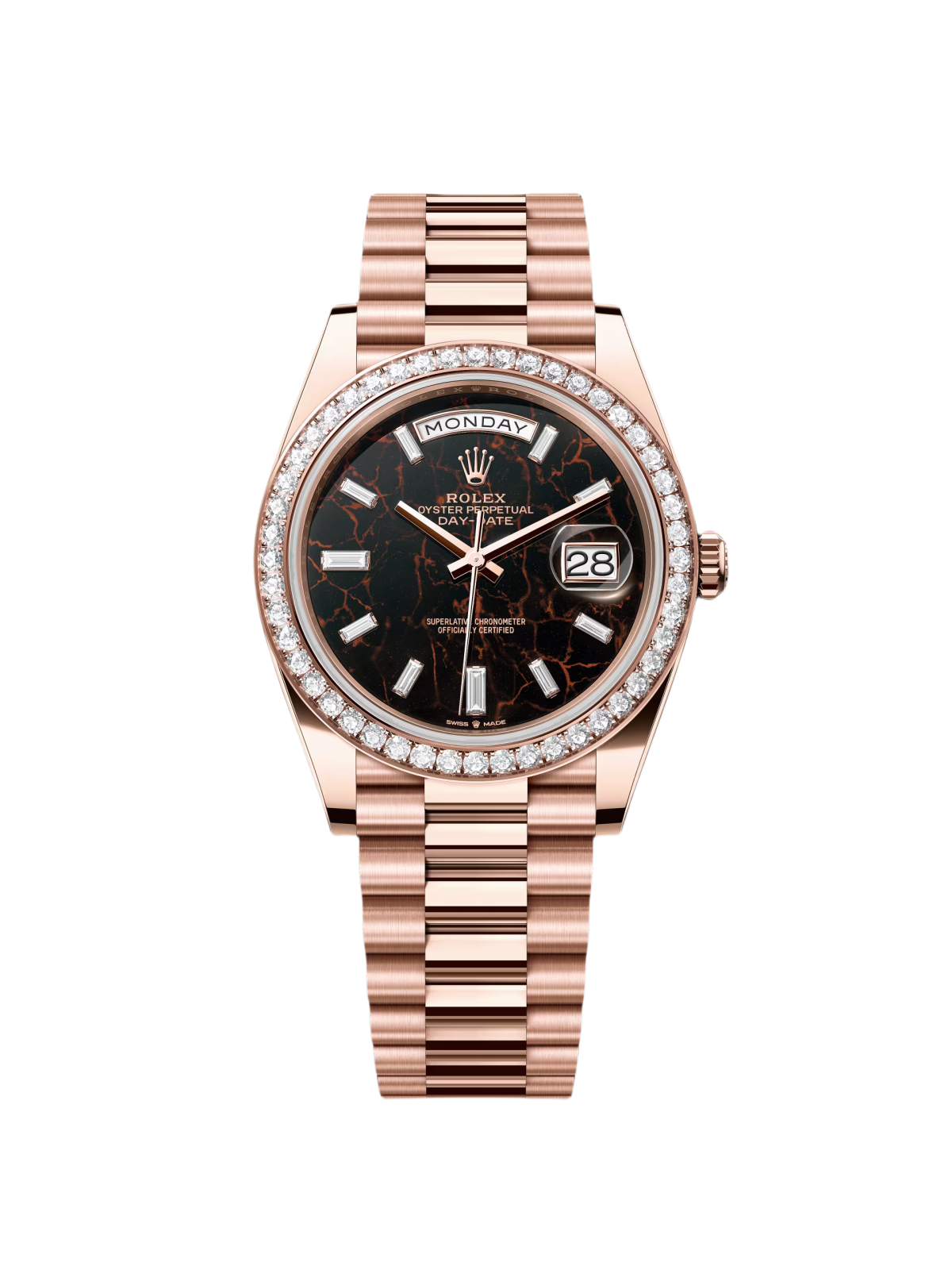 [Super Clone]RLX  Day-Date 40mm Eisenkiesel / Diamonds Dial 228345rbr-0016【Super Clone】