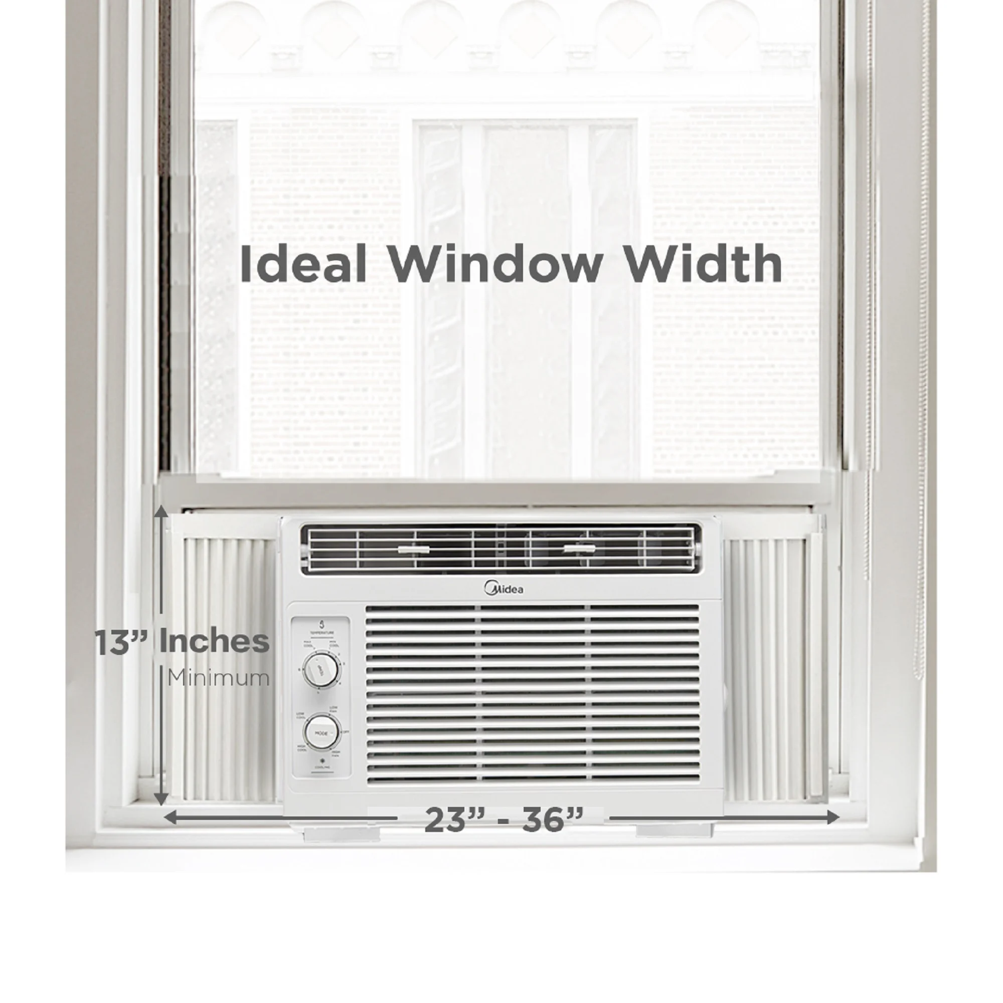 Midea 5, 000 BTU 150 Sq Ft Mechanical Window Air Conditioner, White, MAW05M1WWT, New