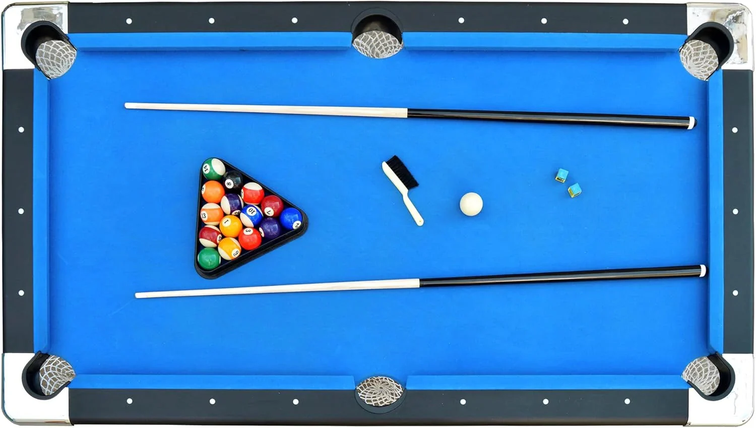 6 ft Portable Pool Table, Adults Folding Billiards Tables for Game Room with Easy Foldable Storage, Includes Full Set of Billiard Balls,…