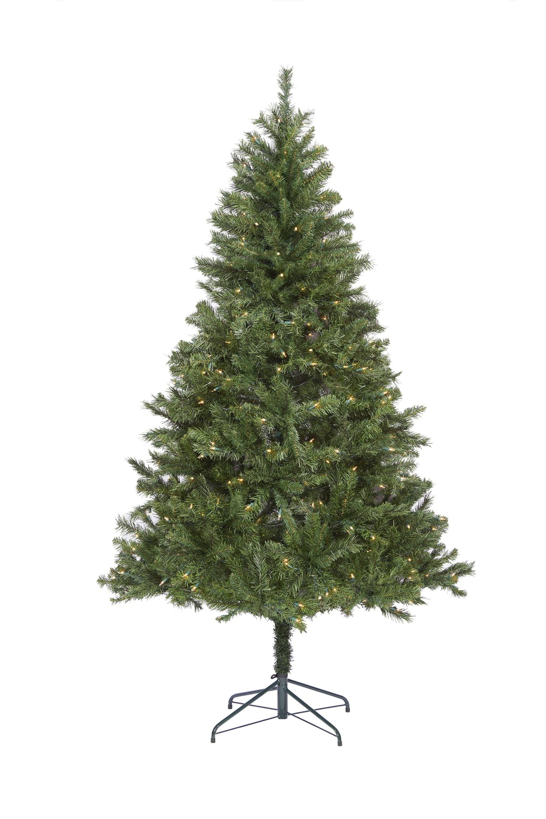 6.5 ft Arlington Tree with 300 Clear Incandescent Mini Lights for The Christmas Season, by Holiday Time, Green