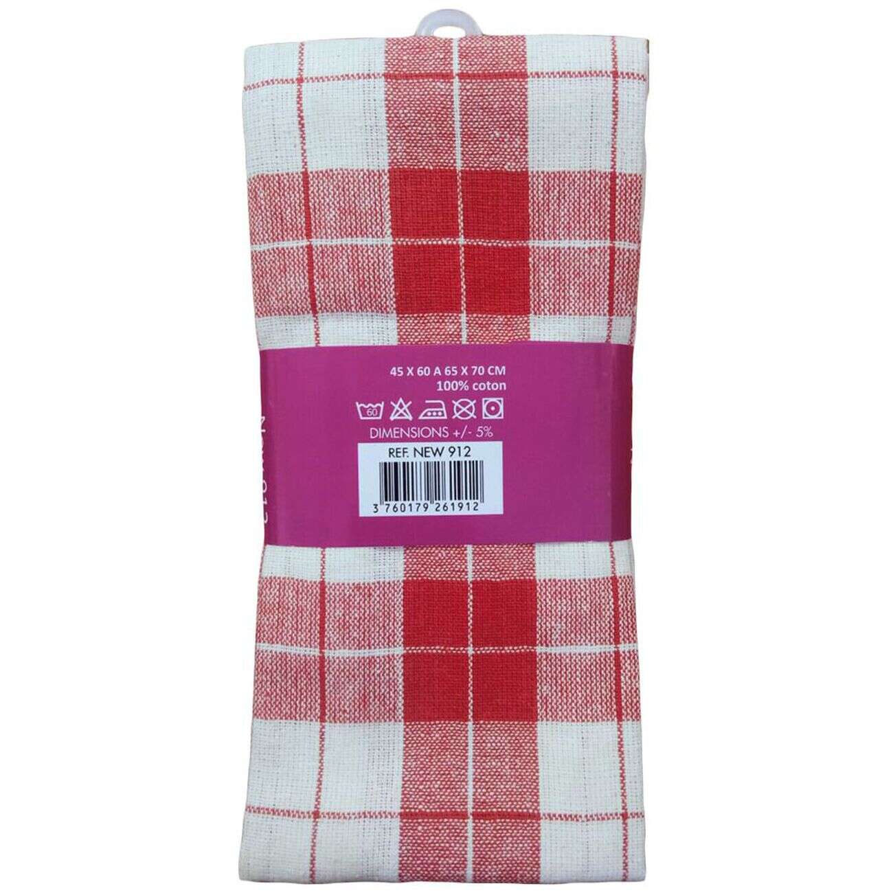 Torchon multicolore 45x65cm 100% coton x3