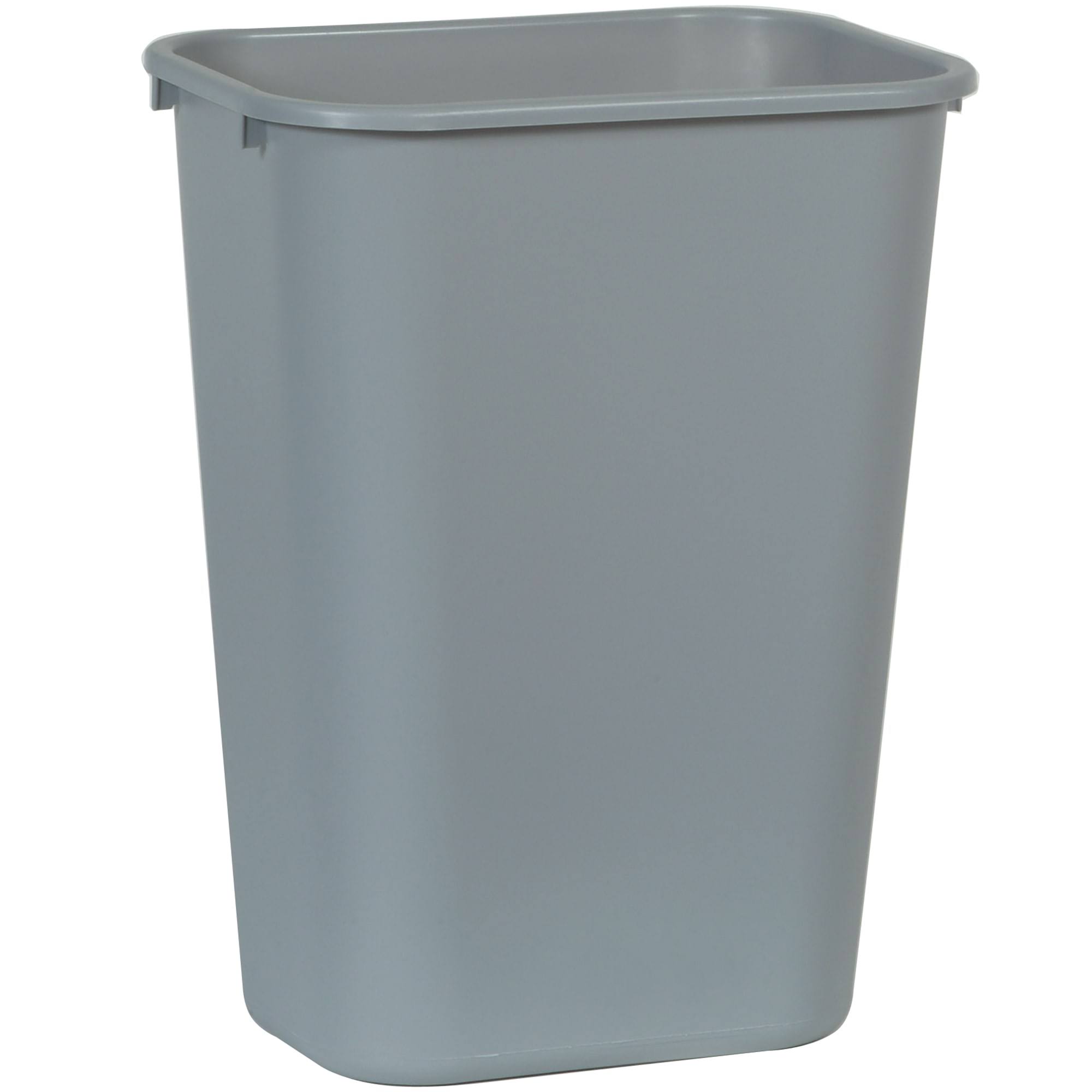 Rubbermaid Commercial Deskside Plastic Wastebasket, Gray - 10 gal