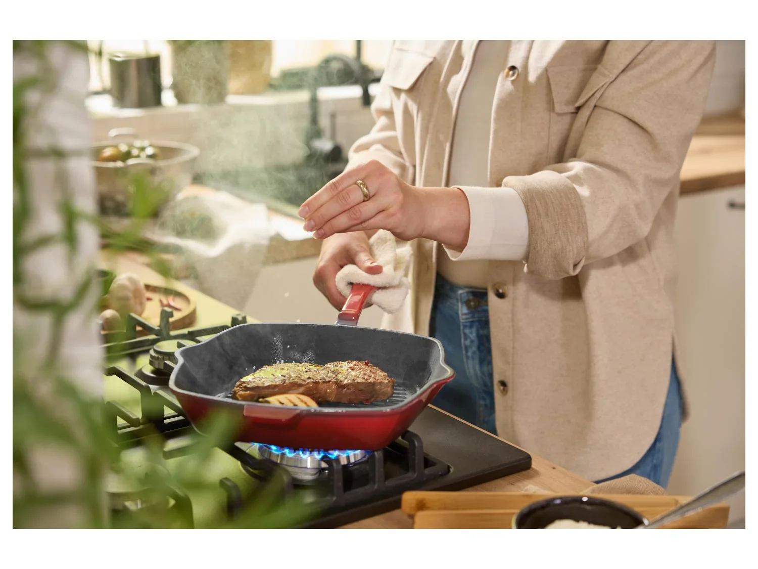 SILVERCREST Pole  griller en fonte Premium