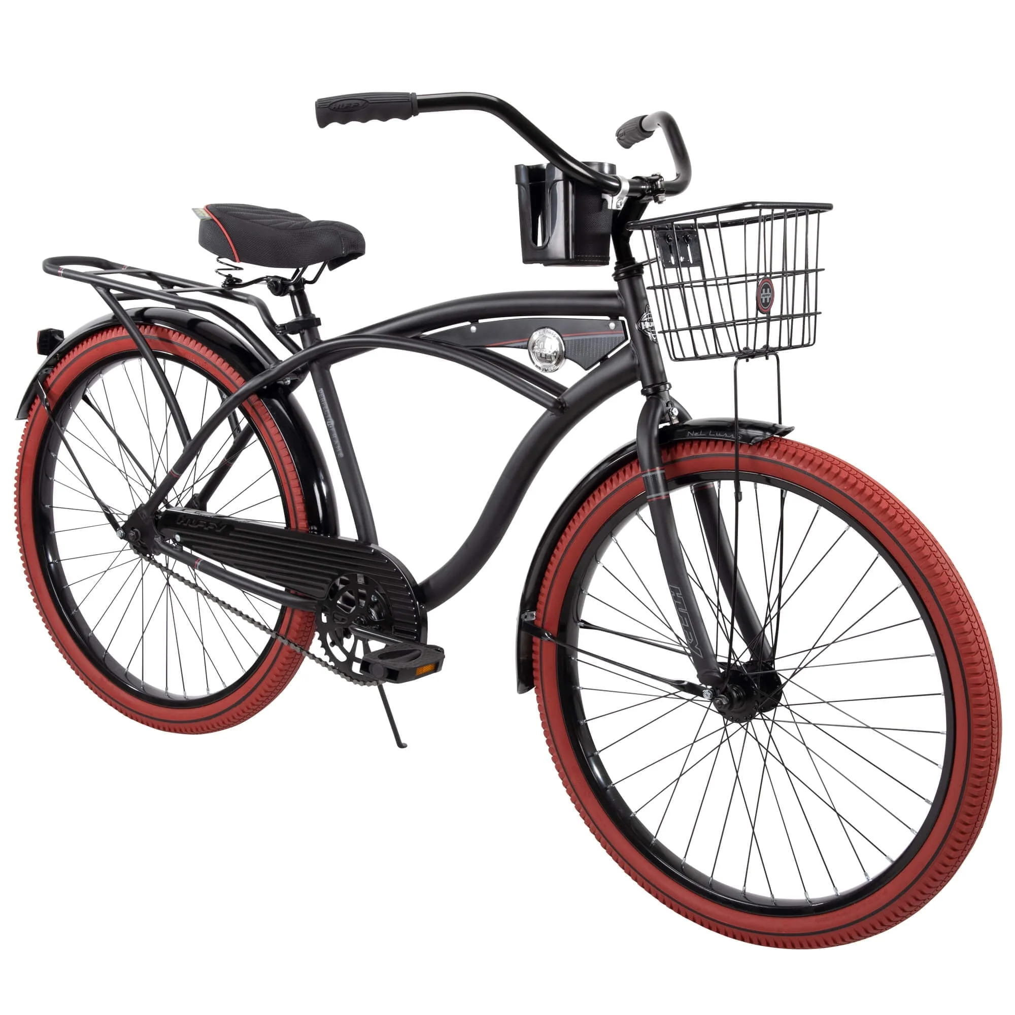 26” Nel Lusso Men's Cruiser Bike, Matte Black