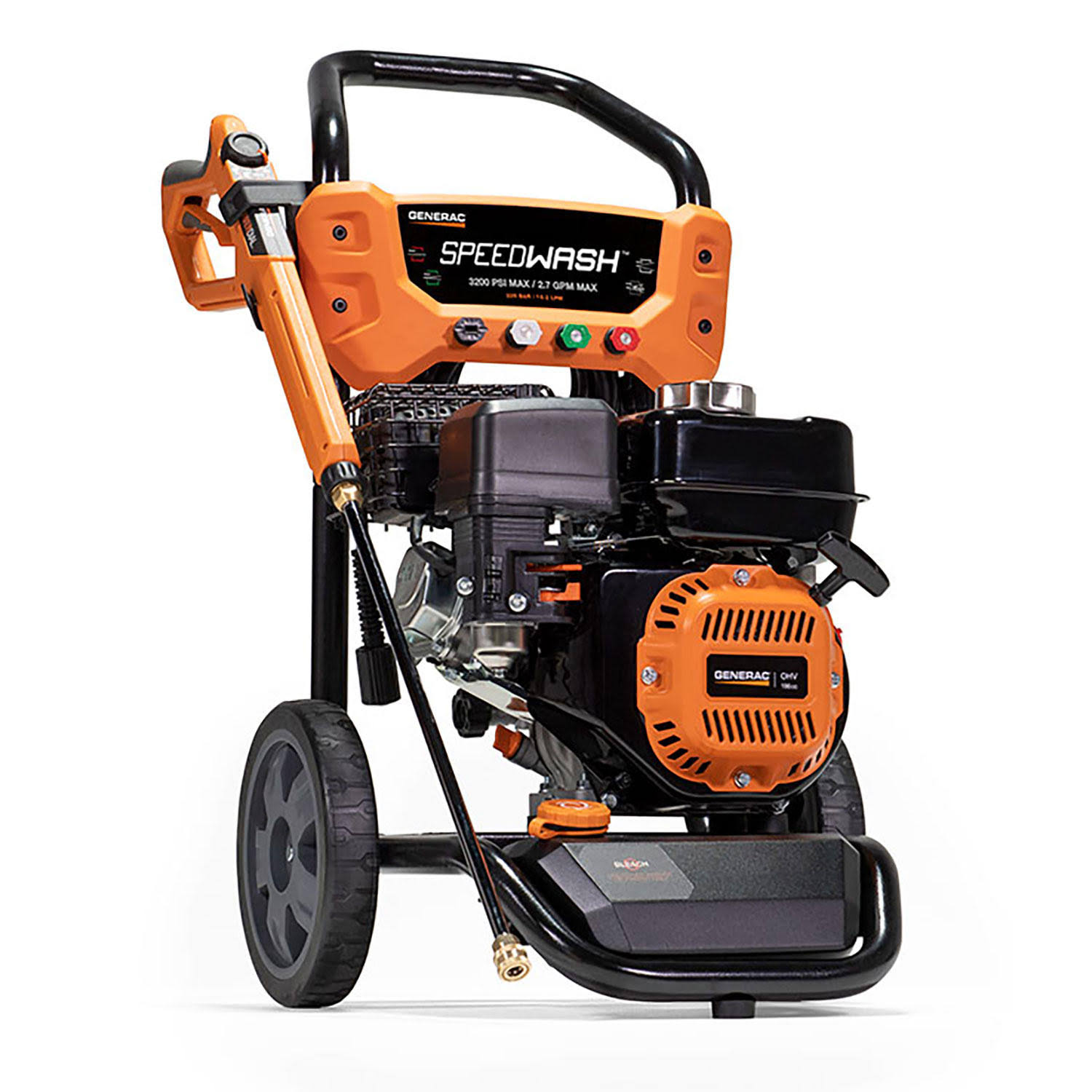 Generac 8902 3200 PSI 2.7 GPM SpeedWash Residential Gas Powered Pressure Washer with Soap Tank