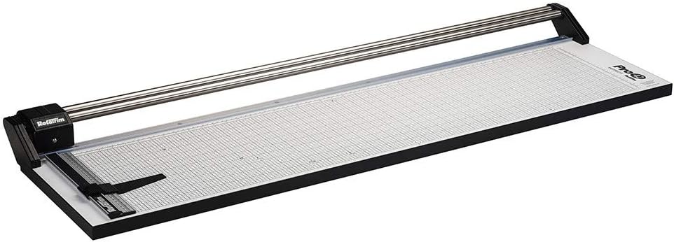 Pro 24 Inch Cut Professional Paper Cutter/Trimmer Precision Rotary Trimmer with Self-Sharpening Precision Steel Blades & Twin Stainless Steel Guide Rails (RCPRO24i)