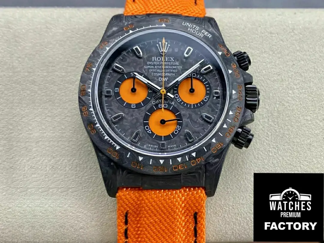 Rolex Daytona Cosmograph Diw Custom Version Noob Factory Orange Fabric Strap