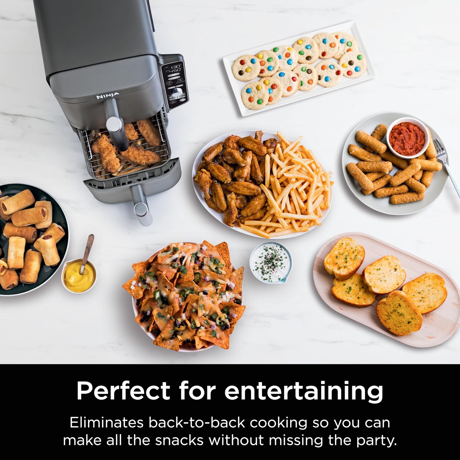 Ninja Air Fryer DoubleStack XL, 10 Qt, 6-in-1, Deep Gray, SL401