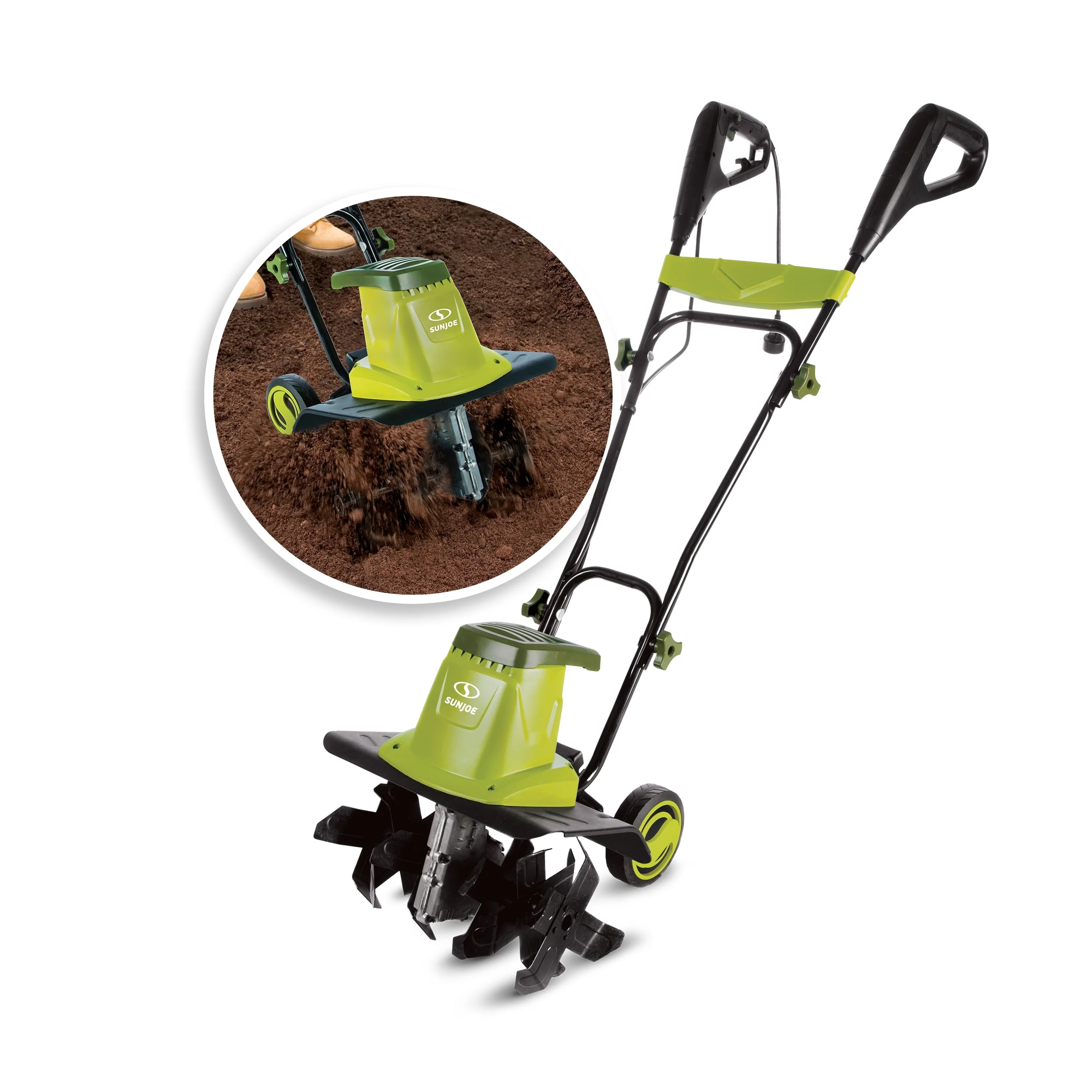Sun Joe Electric 16 - Inch Garden Tiller + Cultivator, 12 - Amp, 3 - Position
