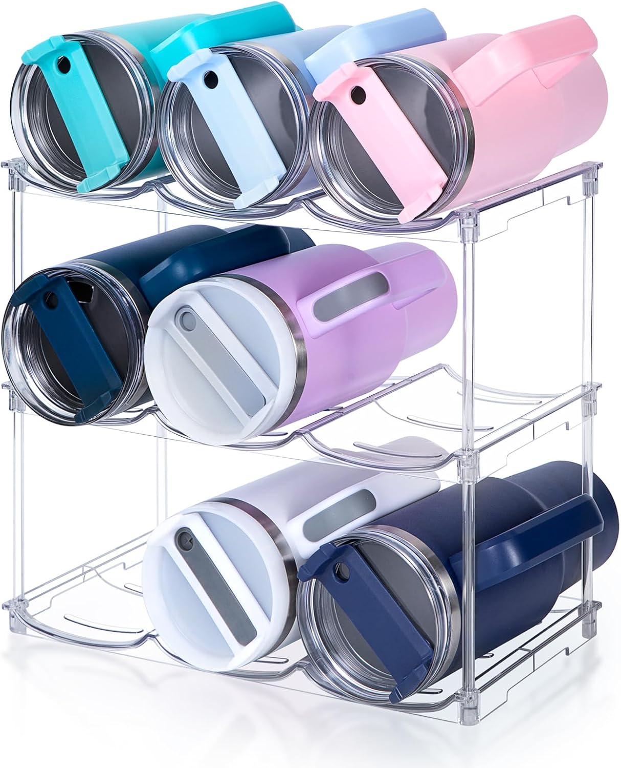 spospo Stackable Water Bottle Organizer for Stanley 40 oz Tumbler