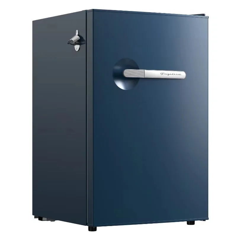 4.5 cu. ft. retro compact fridge built-in side bottle opener W: 21.65" x L: 22.24" X H: 32.91" (Azure)(Blue) - Image 6
