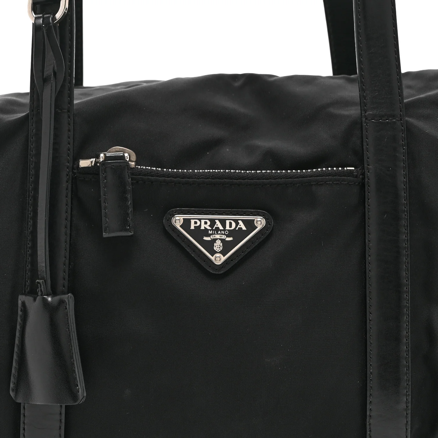 Tessuto Nylon Saffiano Tote Black