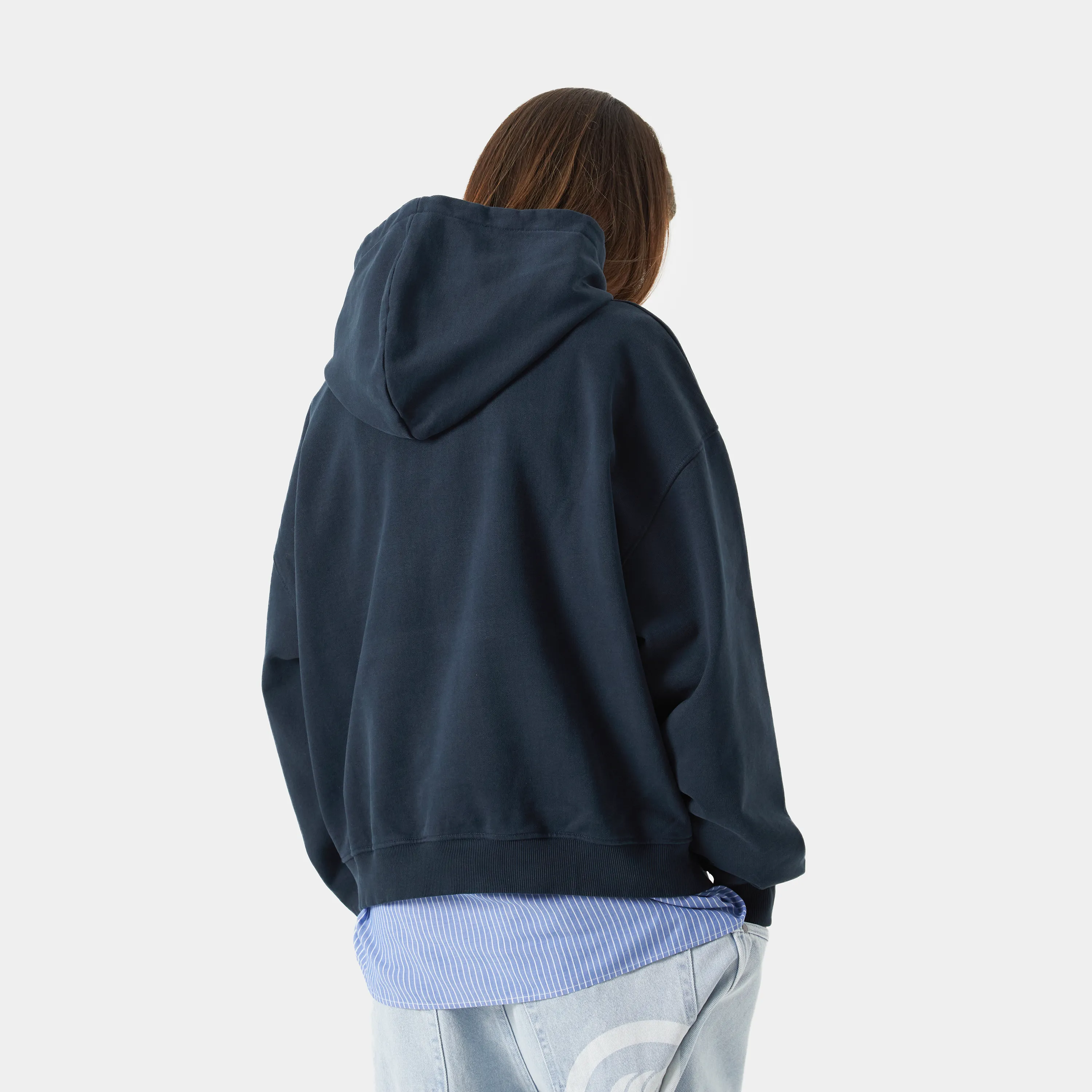 Brick Navy Oversized Hoodie