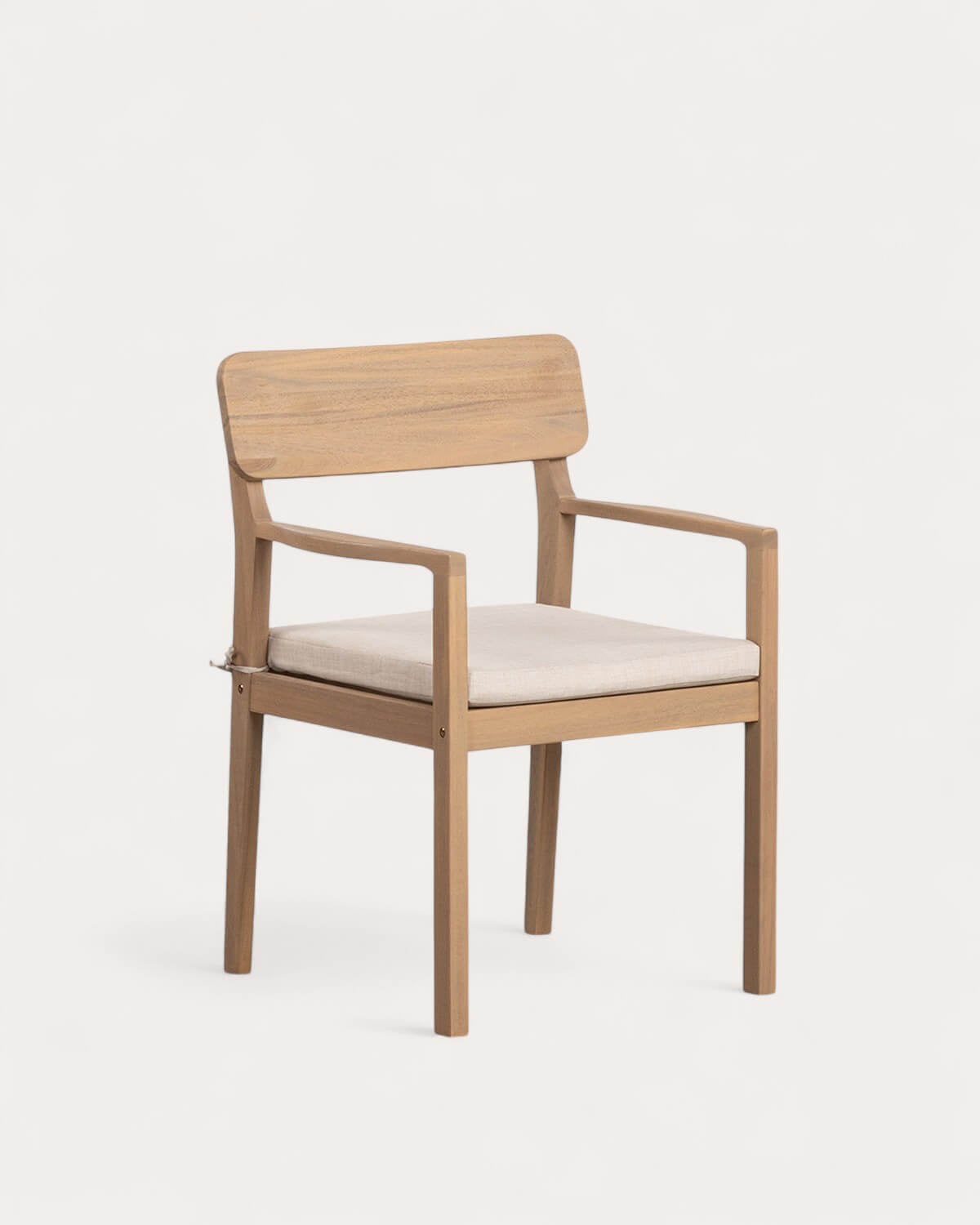 Marla - Silla de Exterior con Reposabrazos de Madera de Acacia Marla